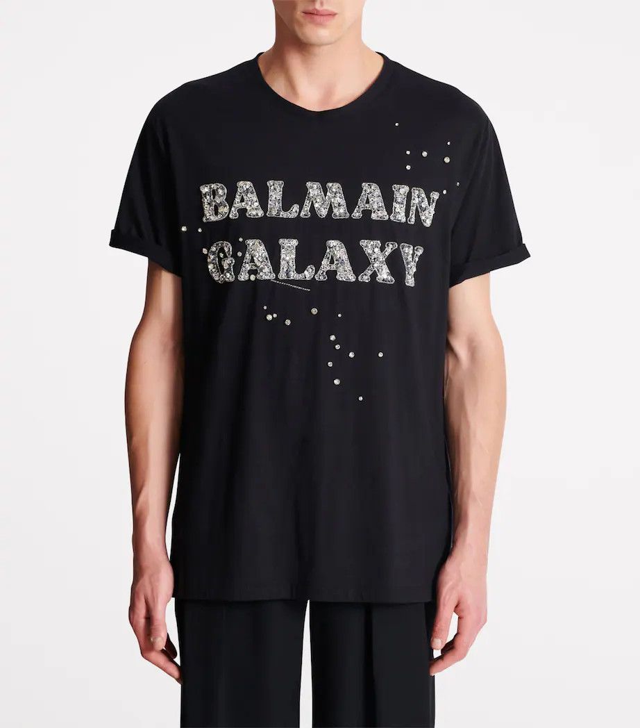 Balmain o1y0426 Crewneck T-Shirt in Black Size US M / EU 48-50 / 2 - 2 Thumbnail