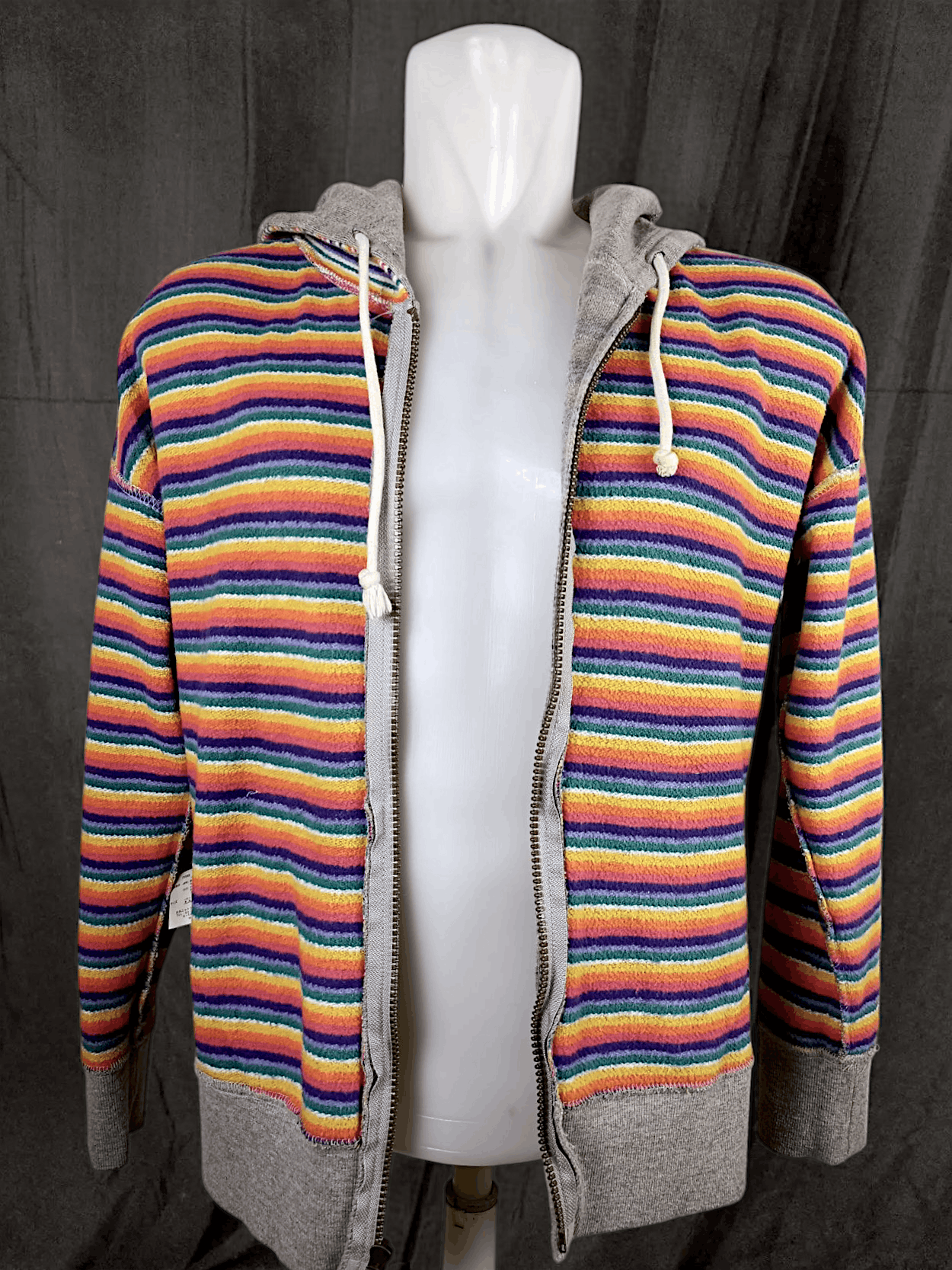If Six Was Nine × Japanese Brand Vintage & Relax UNDER WRAPS Striped Rainbow Zipper Hoodie Size US M / EU 48-50 / 2 - 25 Thumbnail