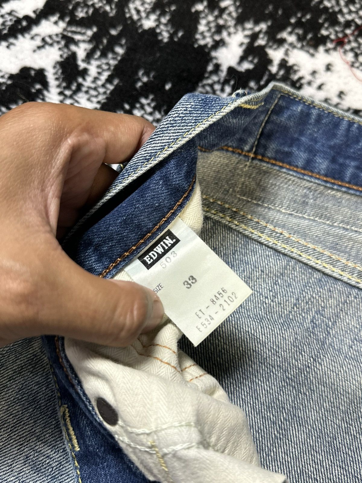 Sugar Cane 2000s Edwin Blue Trip Mud Wash Jeans Size US 33 - 9 Thumbnail