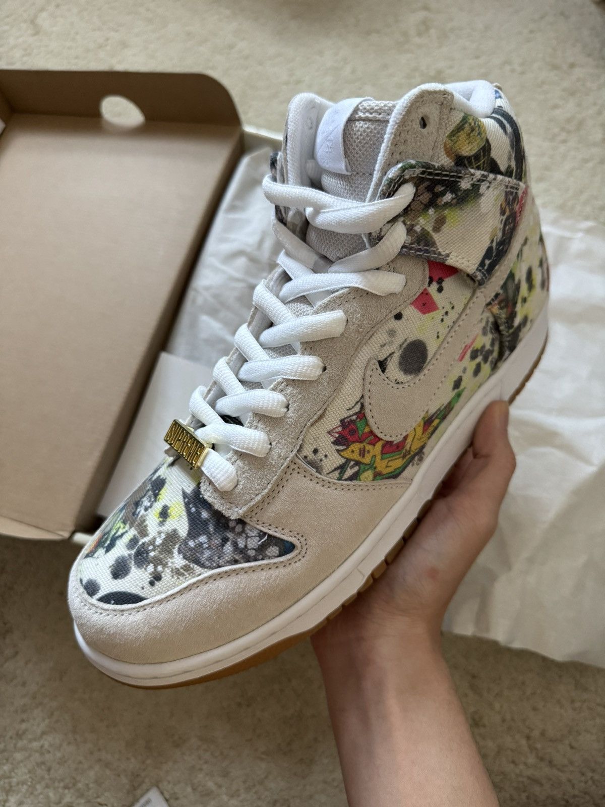 Nike × Supreme Nike SB Dunk High Supreme Rammellzee Size US 9.5 / EU 42-43 - 4 Thumbnail