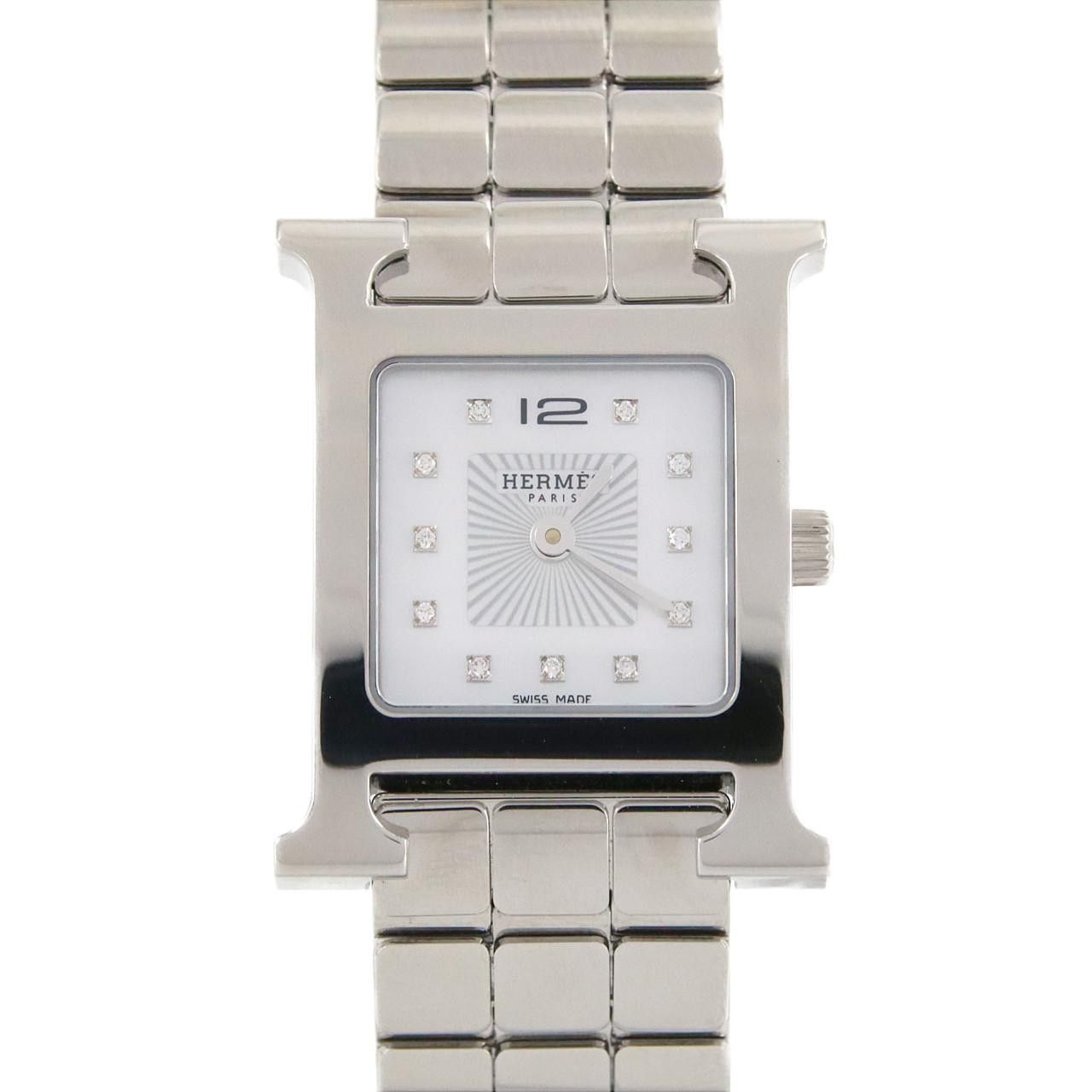 Hermes Hermes Hermès H Watch HH1.210 Stainless Steel Metal Quartz DUTY FREE for USA Size ONE SIZE - 1 Thumbnail