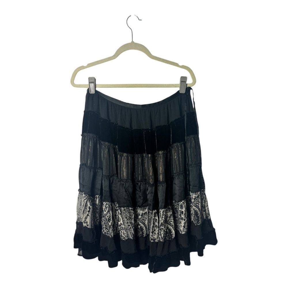 Bcbgmaxazria BCBGMaxAzria Silk Blend Boho Maxi Skirt Size S Gypsy Style Size 27" / US 4 / IT 40 - 4 Thumbnail