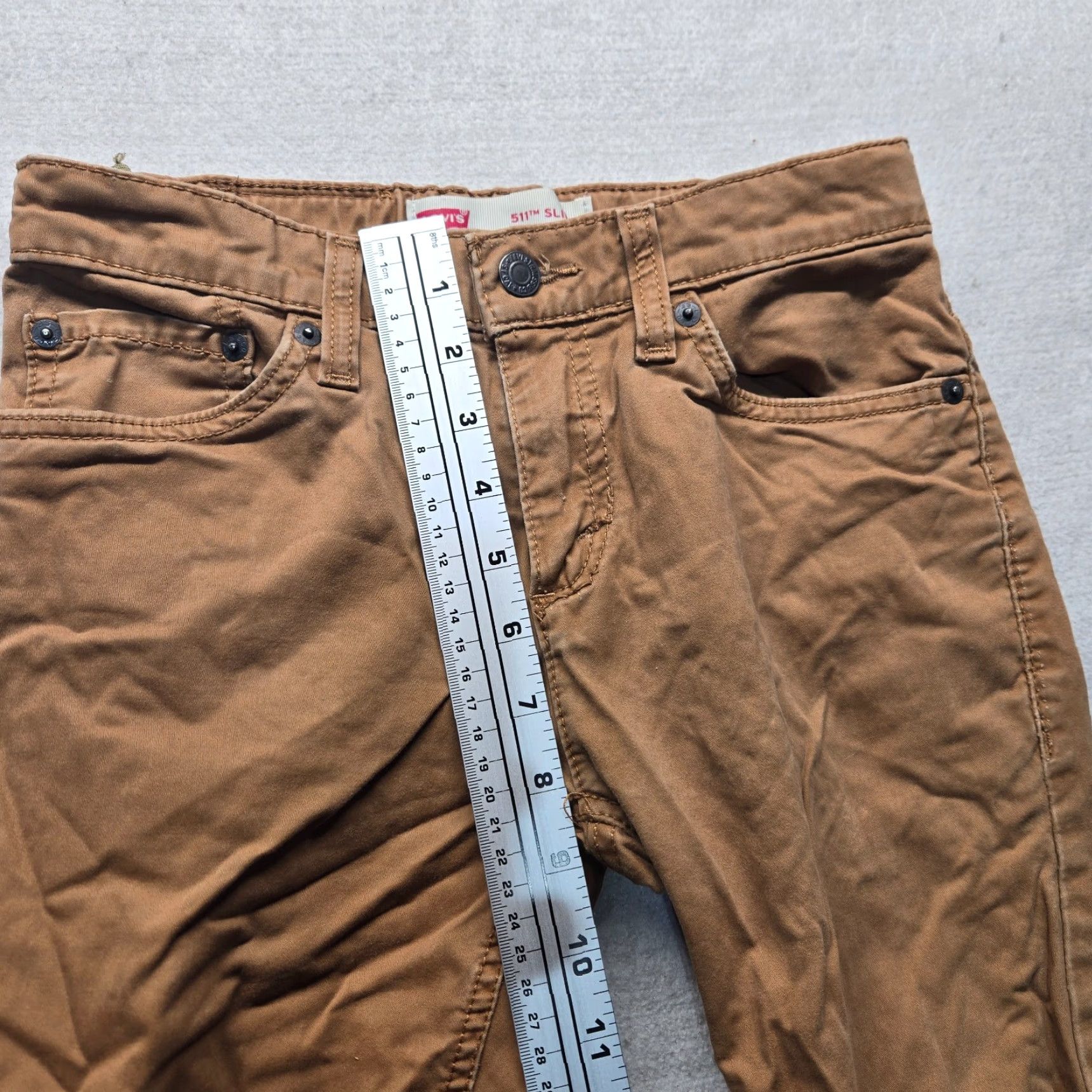 Levi's Levi's Chino Pants Solid Brown Regular Adult Women's 12 26W 26L Brown Chino Pants 502 Womens Size 34" / US 12 / IT 48 - 5 Thumbnail