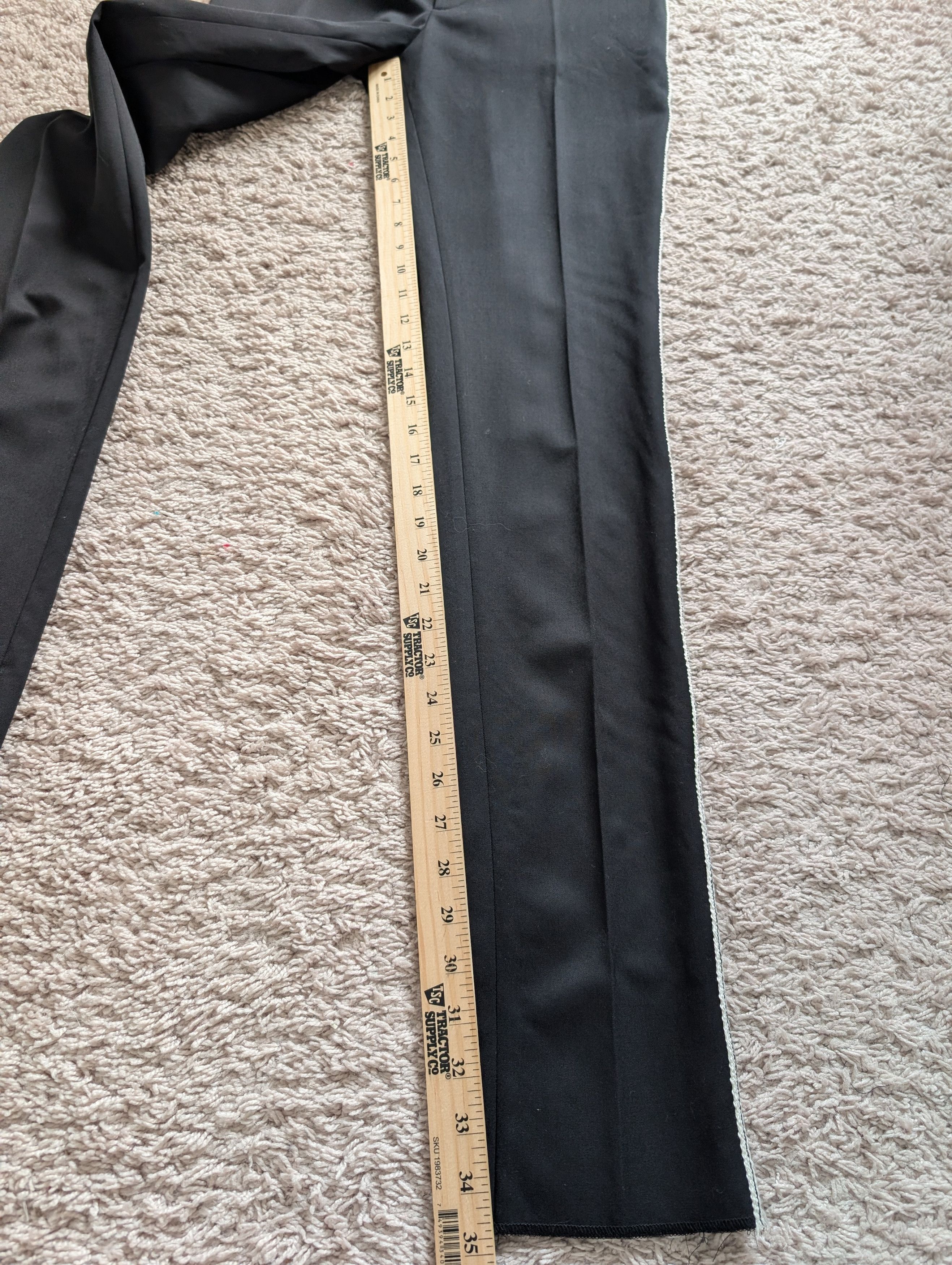 Saint Laurent Paris NWT Saint Laurent Paris Wool Tuxedo Trousers with Stripe Size 25" / US 0 / IT 36 - 7 Thumbnail