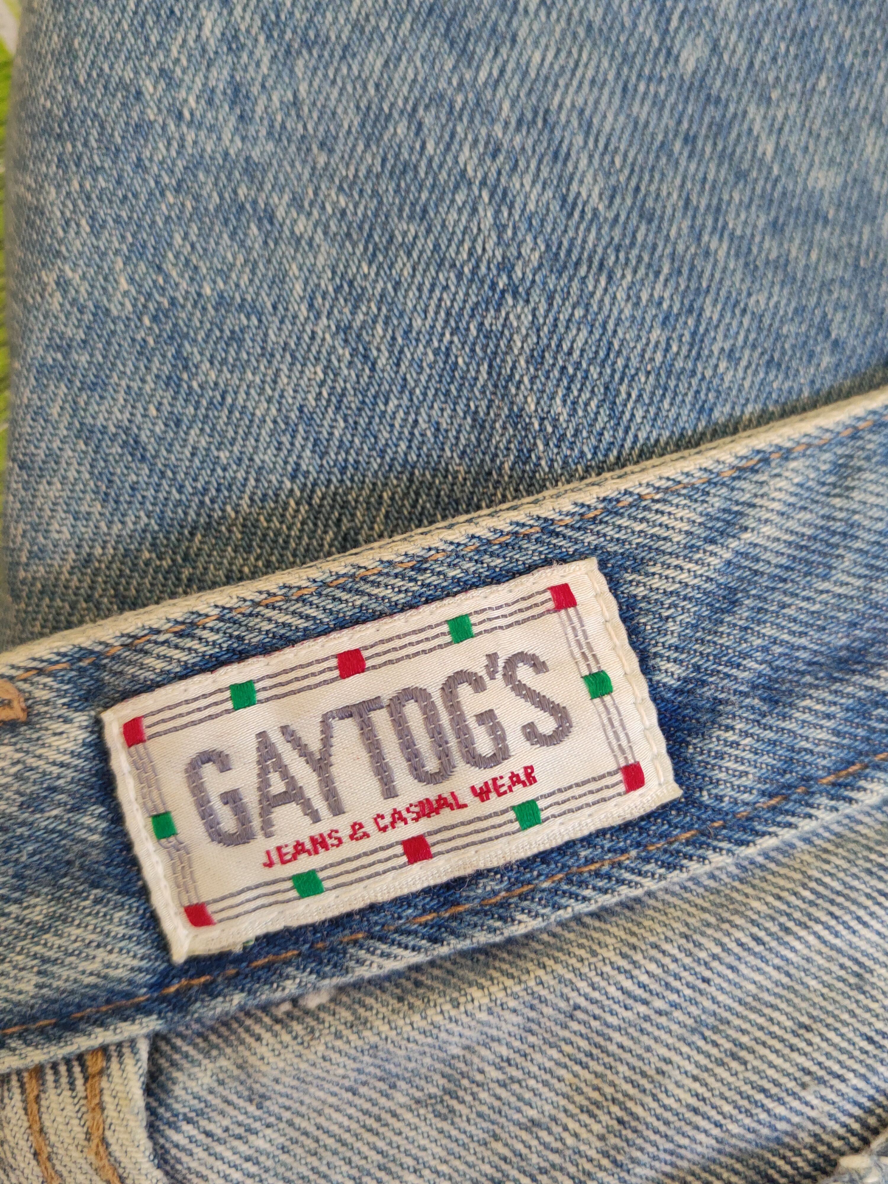 Japanese Brand Gaytog's Blue Faded Distressed Ripped Jeans #S1770 Size 28" / US 6 / IT 42 - 16 Thumbnail