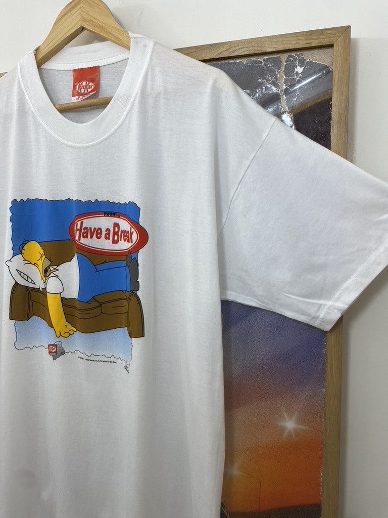 2000 Vintage The Simpsons Official KitKat Promo T Shirt