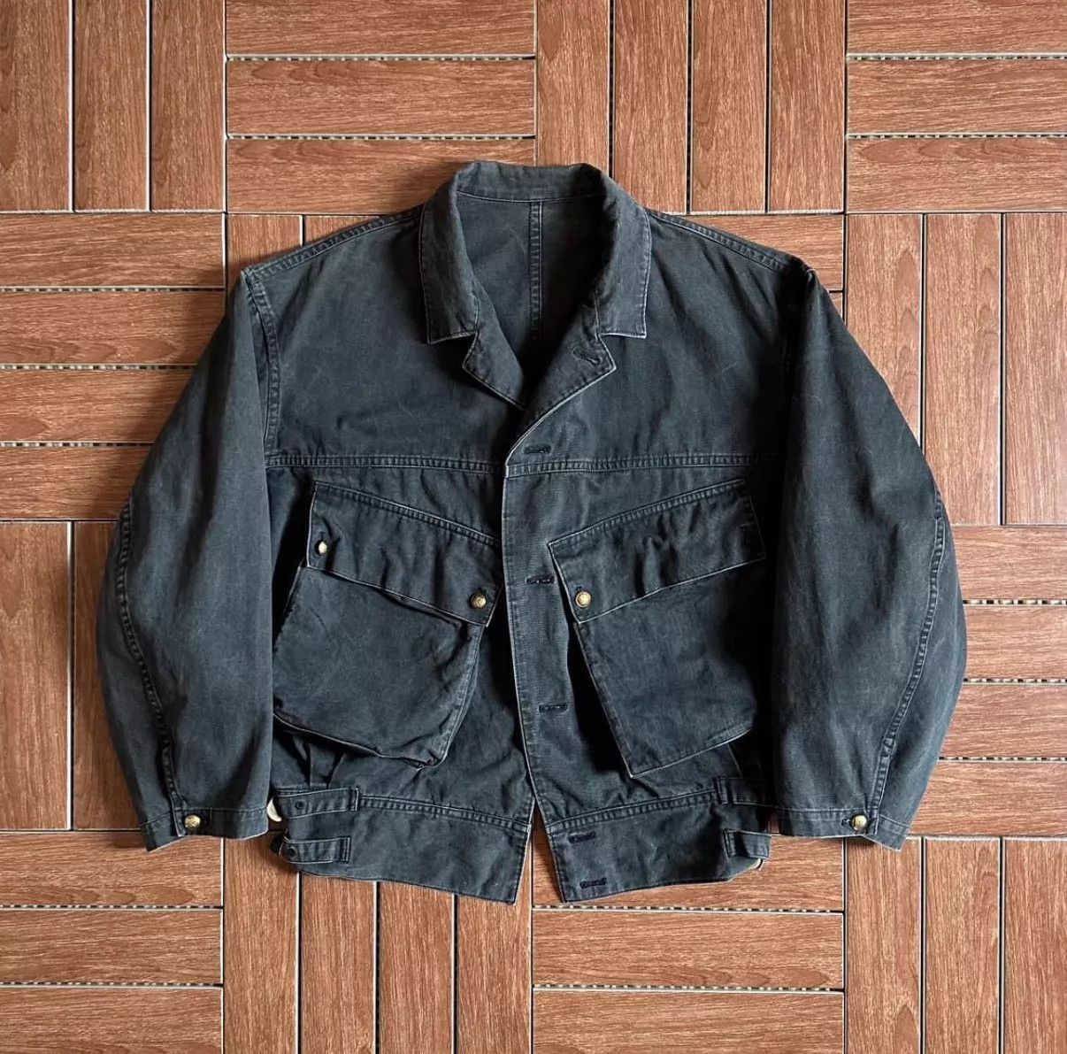 Yohji Yamamoto Gray Denim Jacket with Front Pockets Size US L / EU 52-54 / 3 - 1 Thumbnail