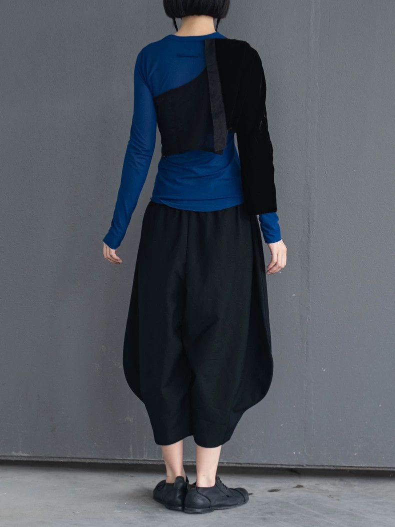 Comme des Garcons Comme Des Garcons Velvet paneled asymmetric top Size M / US 6-8 / IT 42-44 - 4 Thumbnail