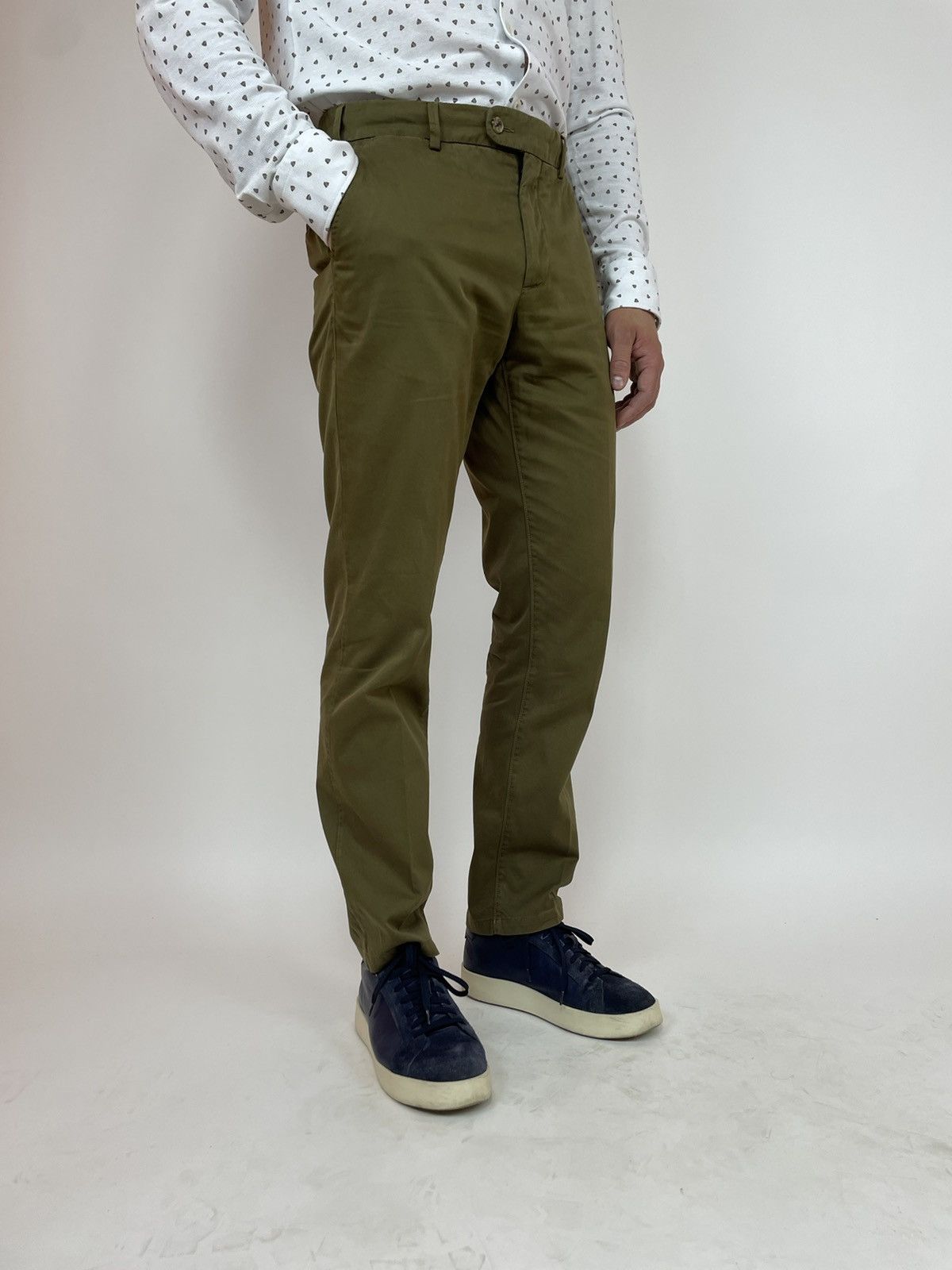 Suitsupply Suitsupply mens green army chino pants size 48 Size US 32 / EU 48 - 4 Thumbnail