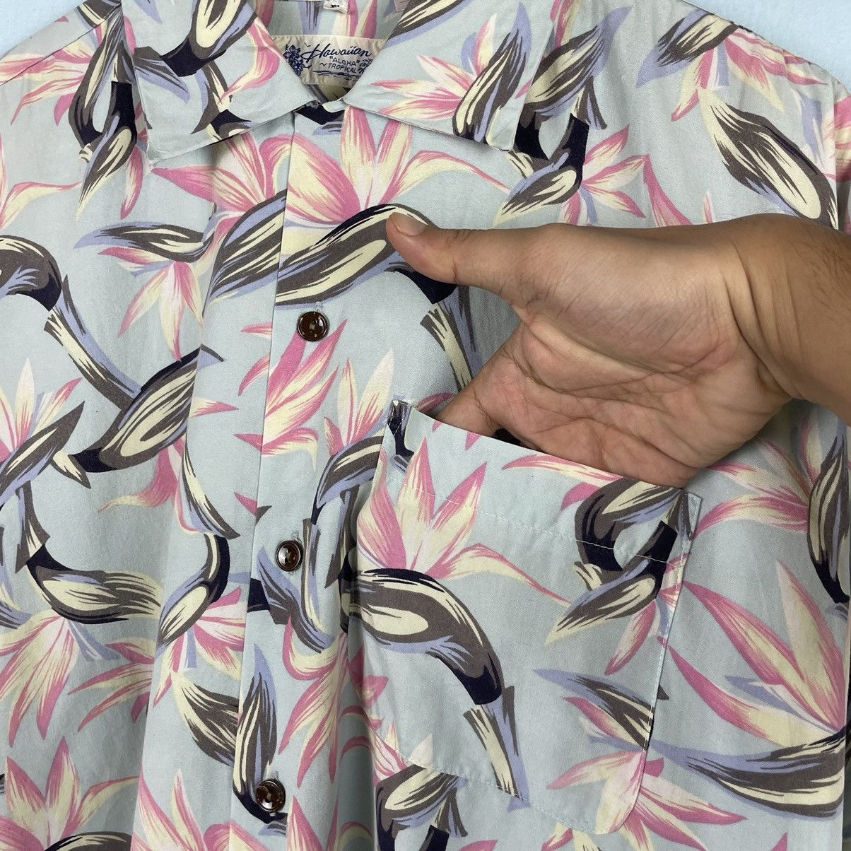 Vintage Vintage Hawaiian Aloha Tropical Floral Shirt Size US L / EU 52-54 / 3 - 6 Thumbnail