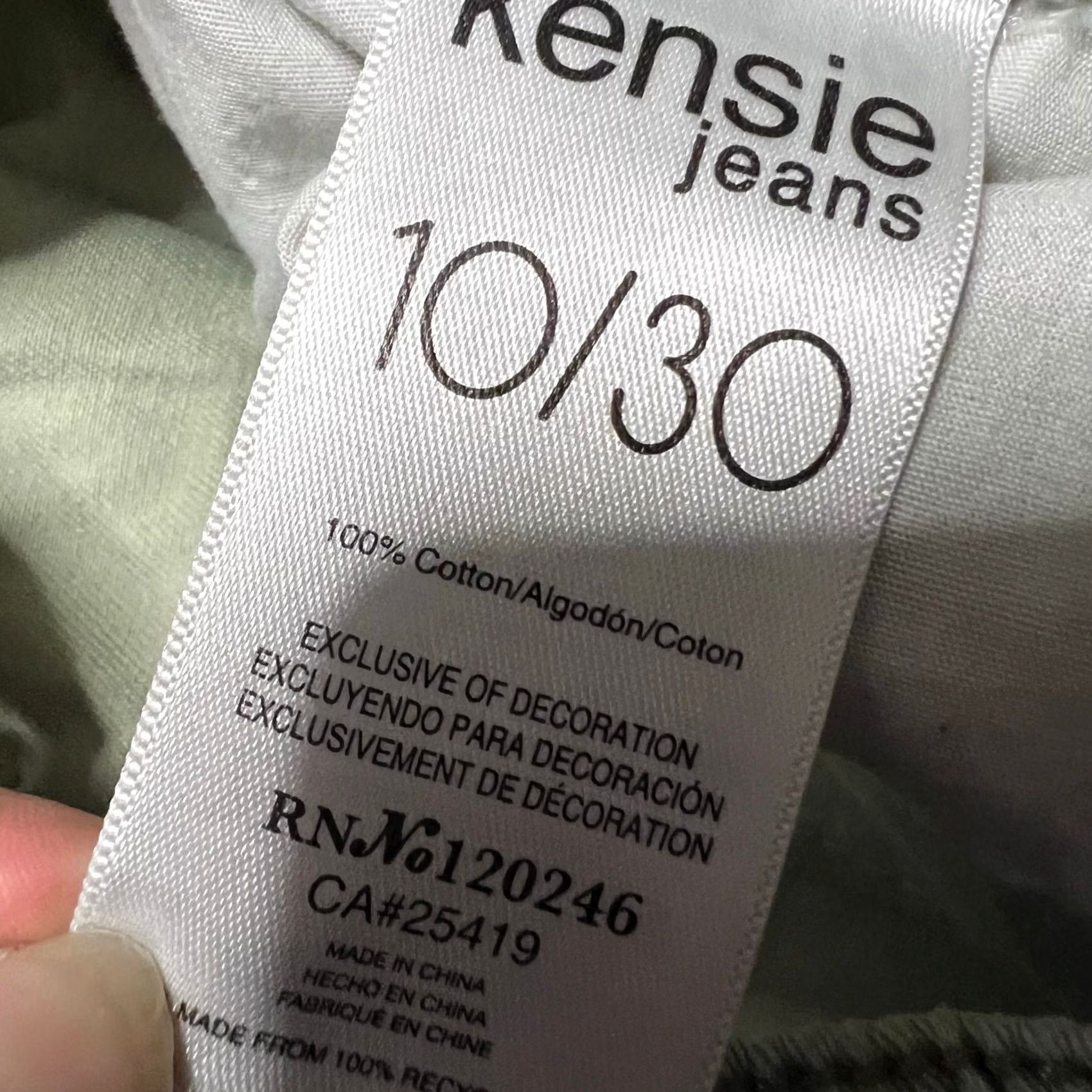 Vintage Kensie Jeans Cargo Pants Womens 10/30 Light Green Wide Leg Distressed Utility, Cargo, Women, 10, Regular, Green, Kensie Jeans Cargo Pants, 29-32 x 30 Size 32" / US 10 / IT 46 - 5 Thumbnail