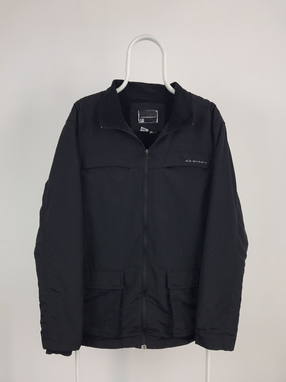image of Oakley Y2K Military Style Multipocket Jacket in Black, Men's (Size Large)