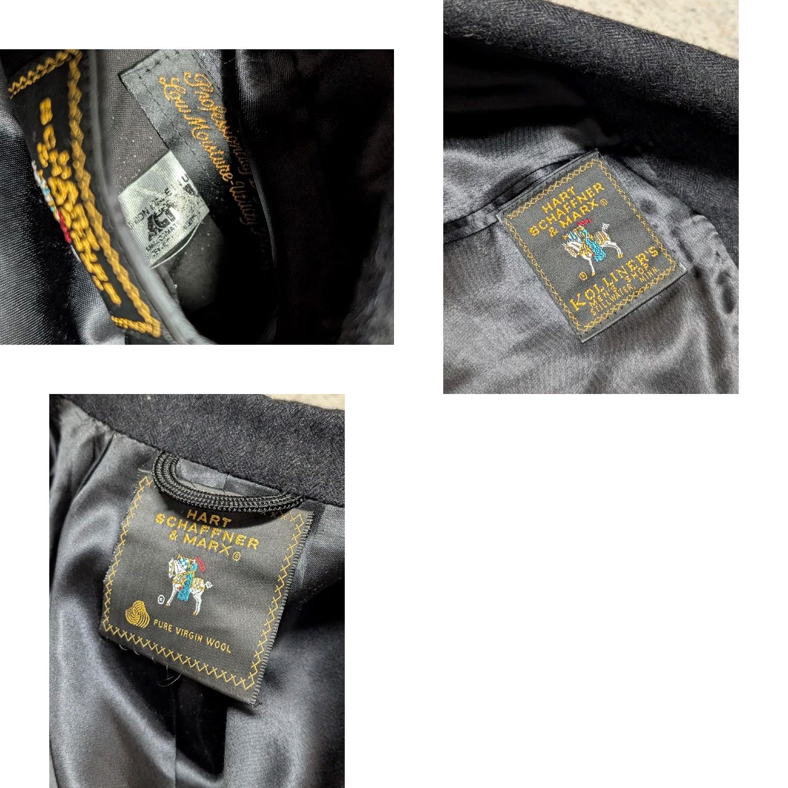 Hart Schaffner Marx VINTAGE Hart Schaffner Marx Overcoat Wool Tweed Herringbone Blue 44 Long Coat Wool USA Made Mens Size US L / EU 52-54 / 3 - 8 Thumbnail