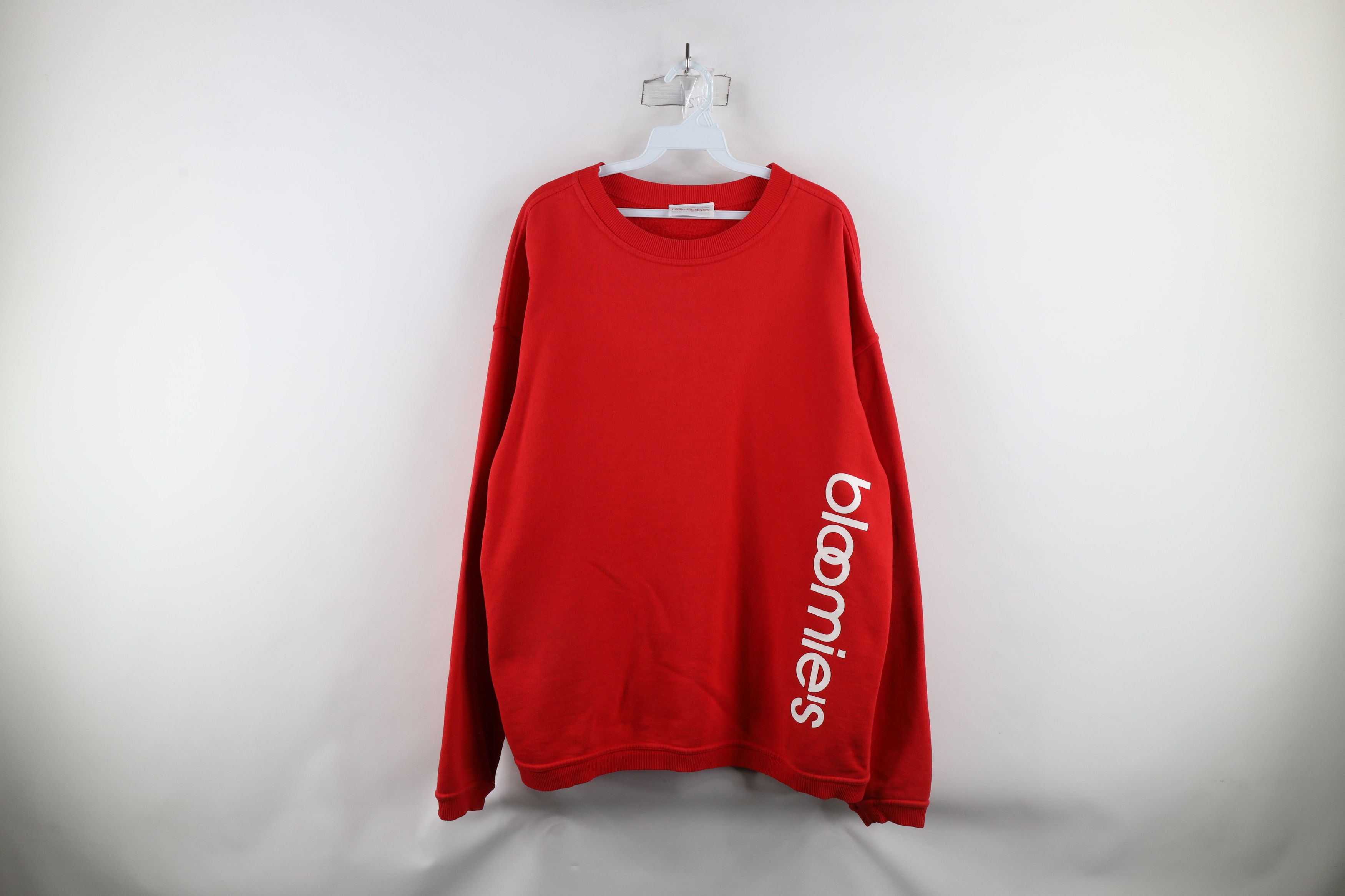 Vintage Vintage 90s Bloomingdales Spell Out Bloomies Sweatshirt Red Size XXL / US 16-18 / IT 52-54 - 1 Thumbnail