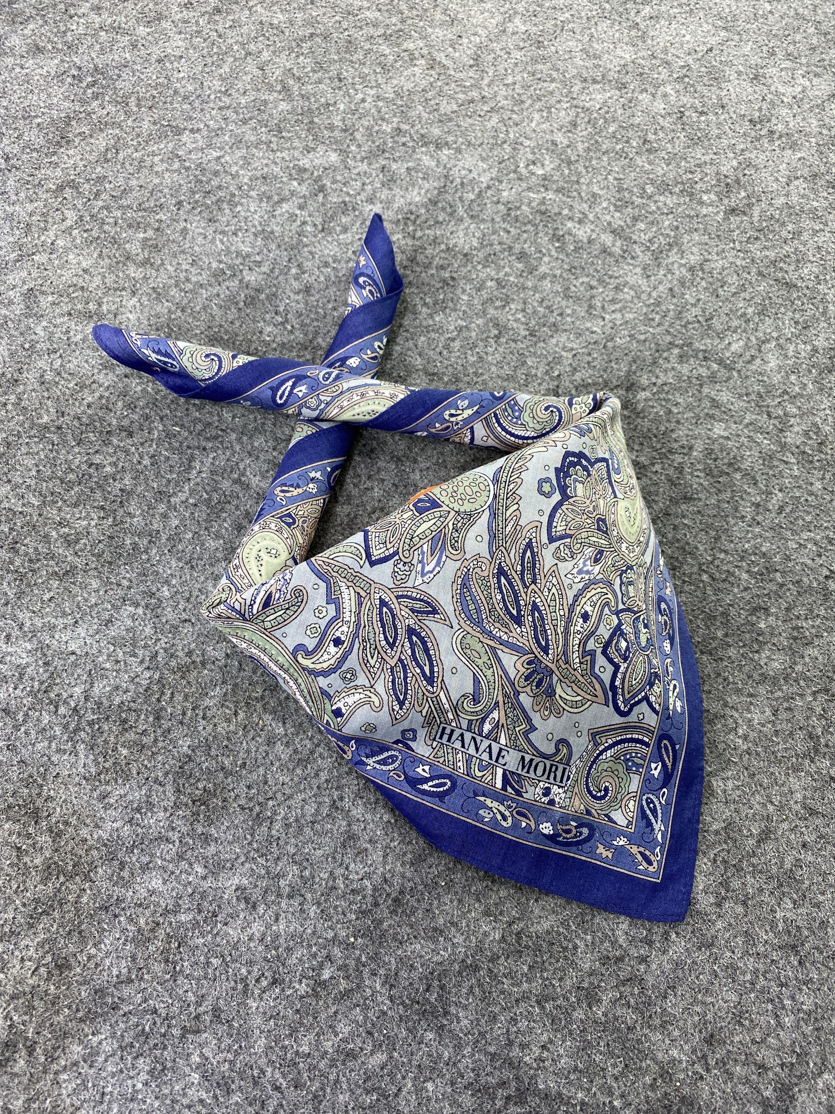Hanae Mori × Vintage Hanae Mori Paislee Handkerchief / Bandana / Neckerchief-B212 Size ONE SIZE - 1 Thumbnail