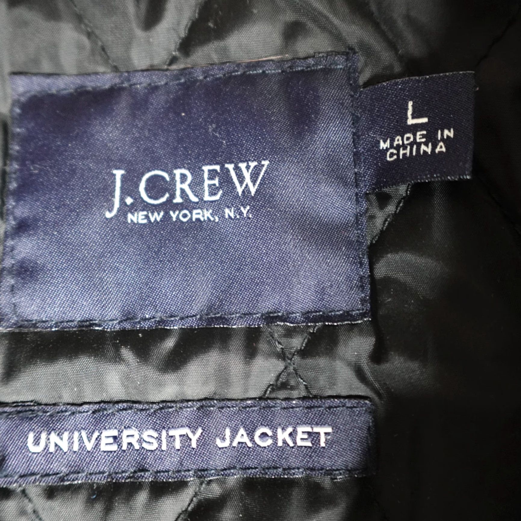 J.Crew J.Crew Mens Coat Large Black University Jacket Stadium Cloth Pea Coat Wool Polyester Button Jacket Mens L Gray Pattern Solid Vintage N/A Size US L / EU 52-54 / 3 - 6 Thumbnail