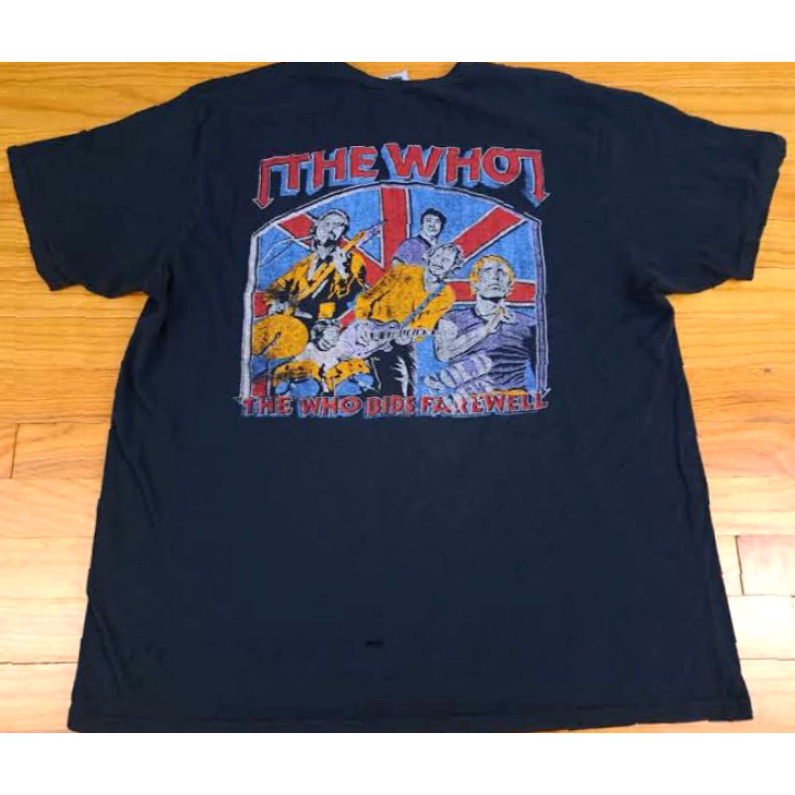 X-LARGE VINTAGE The Who T-Shirt Black XL Unisex Adults Merch Rock Tee Moon 90s Farewell Concert Merch Style Shirt Mens Womens Size US XL / EU 56 / 4 - 2 Thumbnail