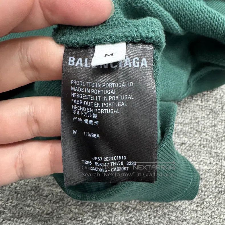 Balenciaga Balenciaga Green Letter Printed Hoodie Size US M / EU 48-50 / 2 - 3 Thumbnail