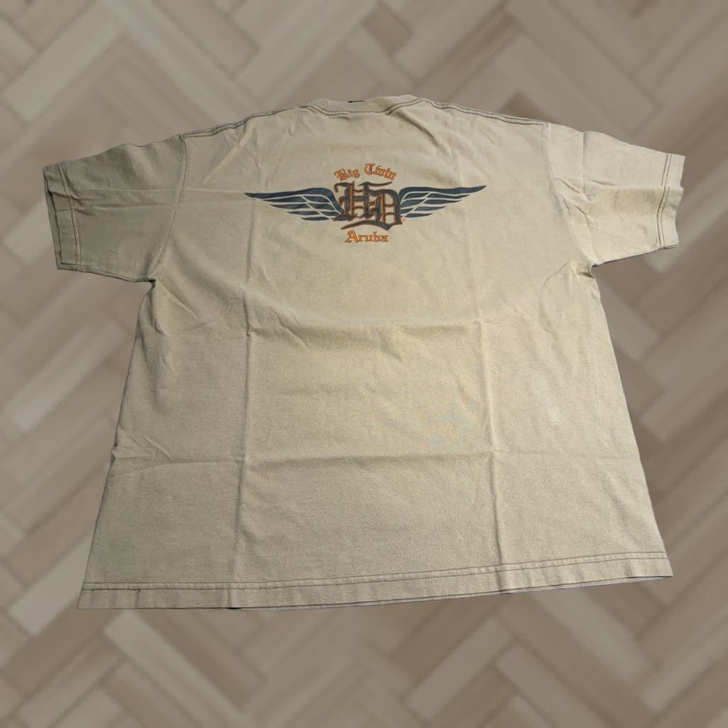 Harley Davidson VINTAGE Harley-Davidson Eagle T-Shirt XL Beige Crew Neck Men Size US XL / EU 56 / 4 - 1 Thumbnail