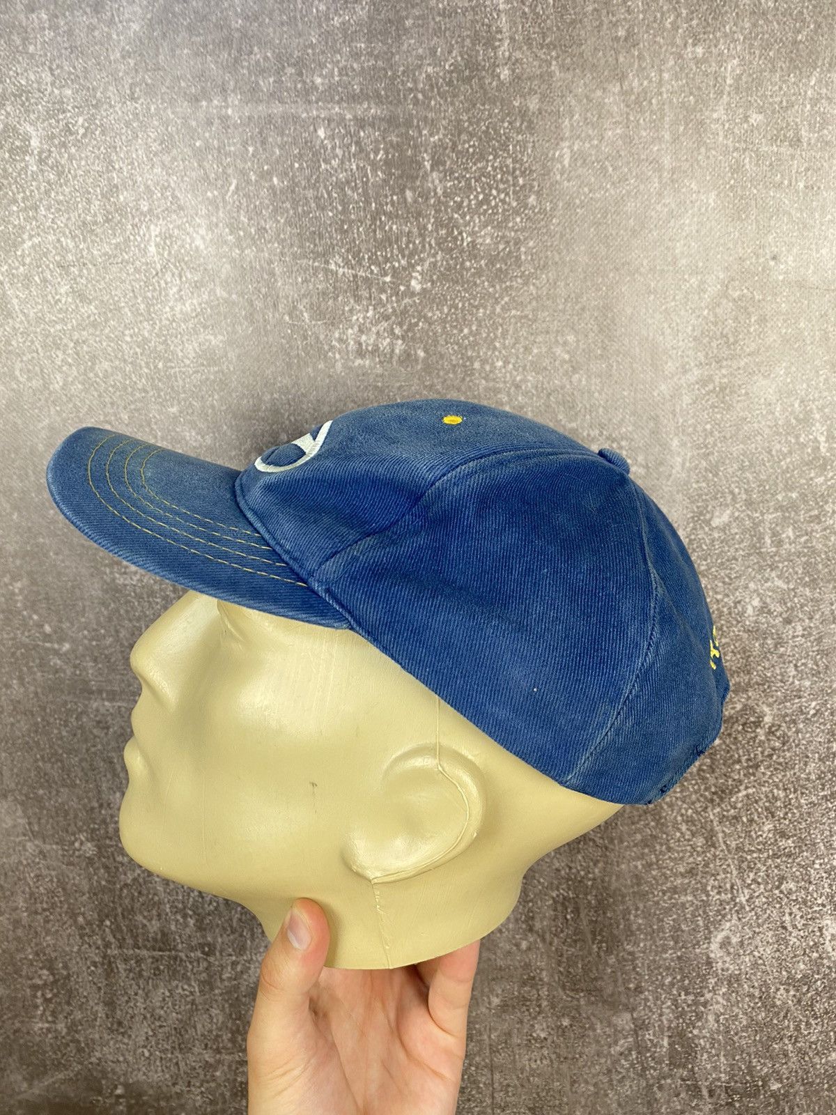 Reebok Reebok Cap Vintage 90s Velvet Big Logo Hat Size ONE SIZE - 11 Thumbnail