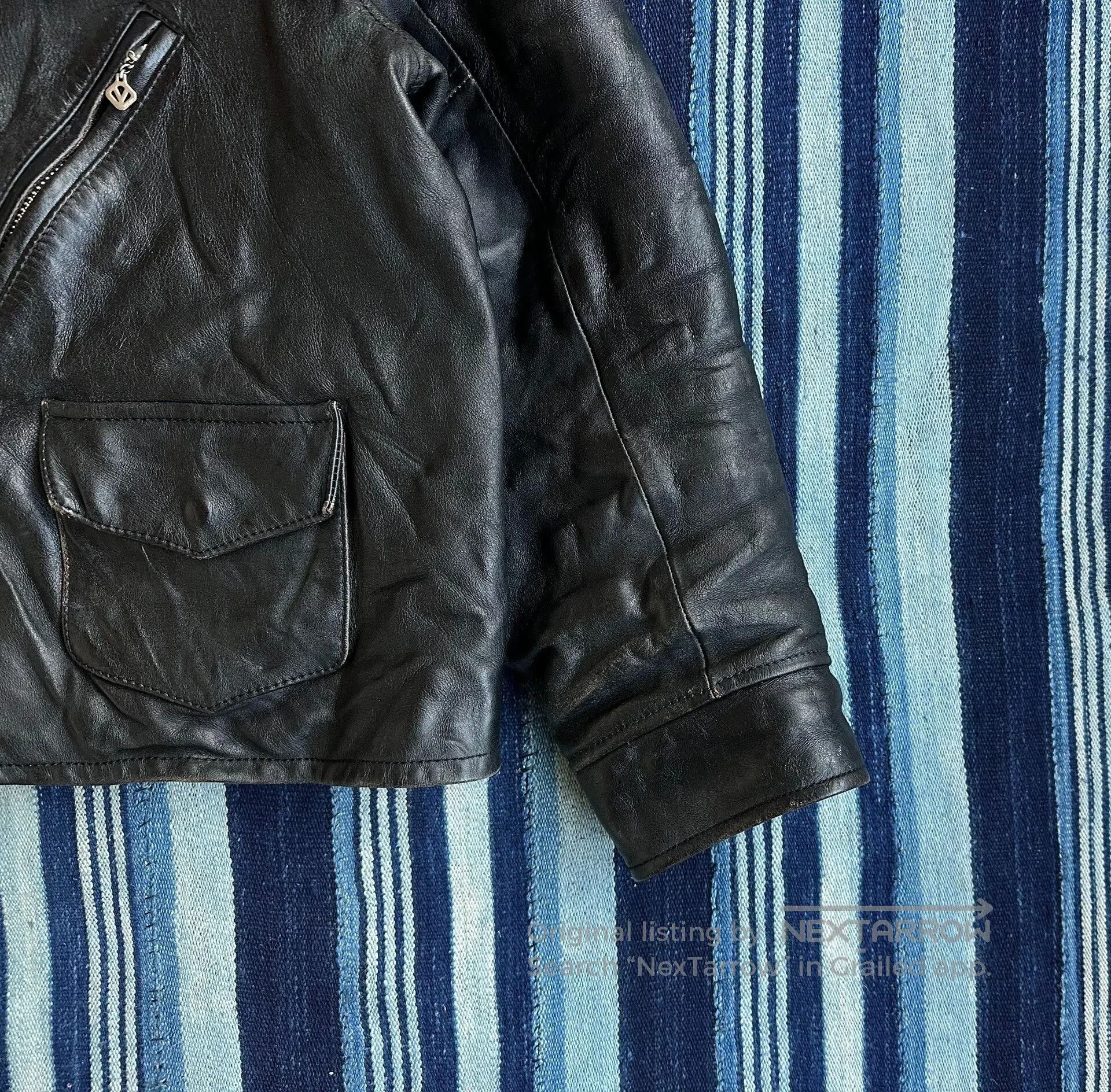 Visvim vintage black leather motorcycle jacket. Size XS / US 0-2 / IT 36-38 - 4 Thumbnail