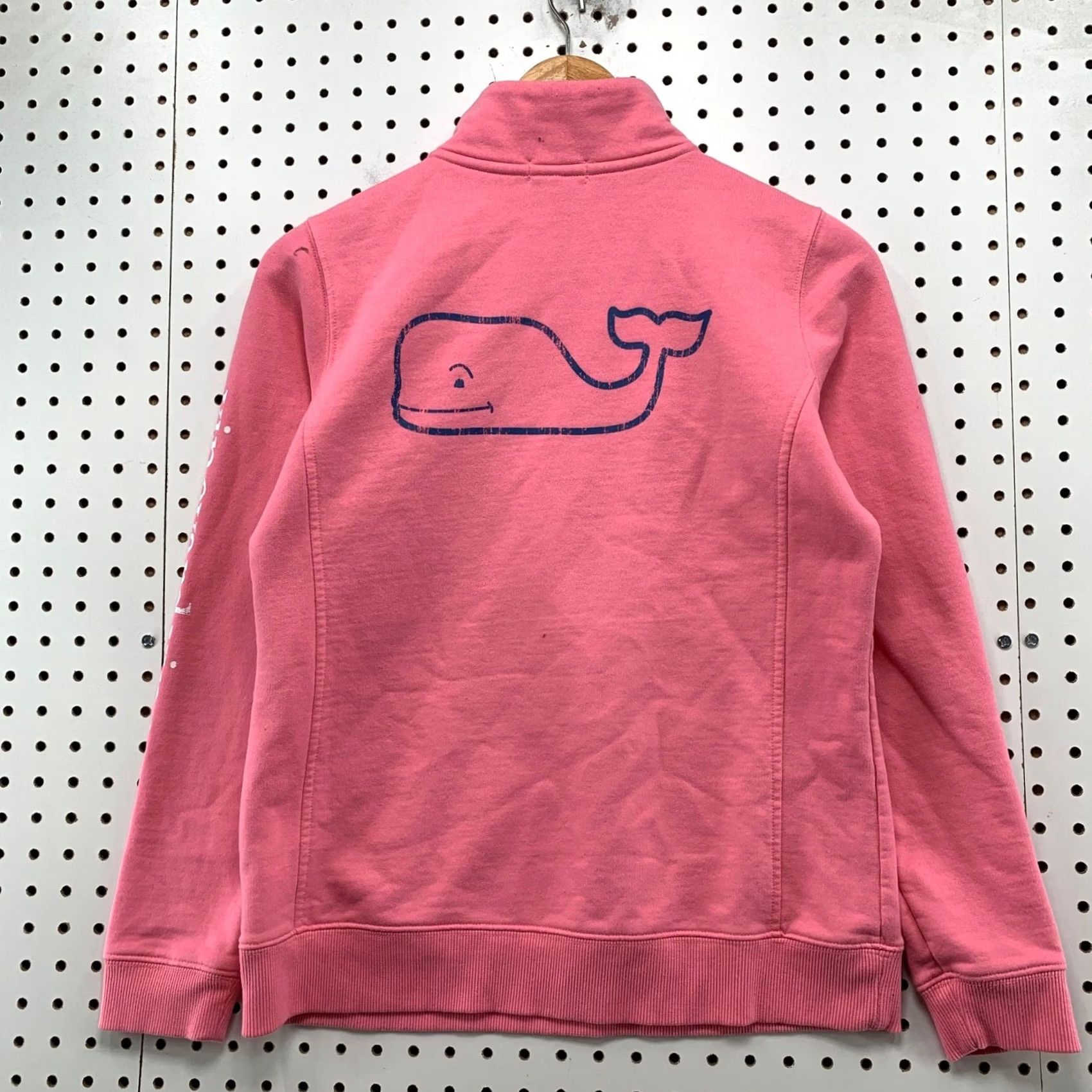 Vineyard Vines Vineyard Vines Womens Small Pink Long Sleeve Pullover Whale Logo Quarter Zip Size S / US 4 / IT 40 - 2 Thumbnail