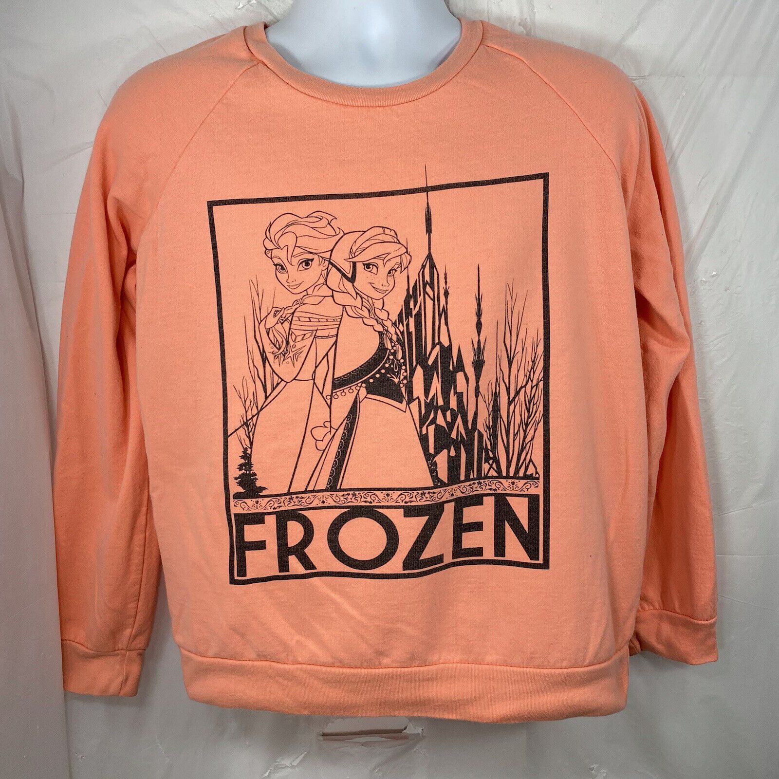 Disney Disney Frozen Anna Elsa Crewneck Fleece Pullover Sweatshirt Size L / US 10 / IT 46 - 1 Thumbnail