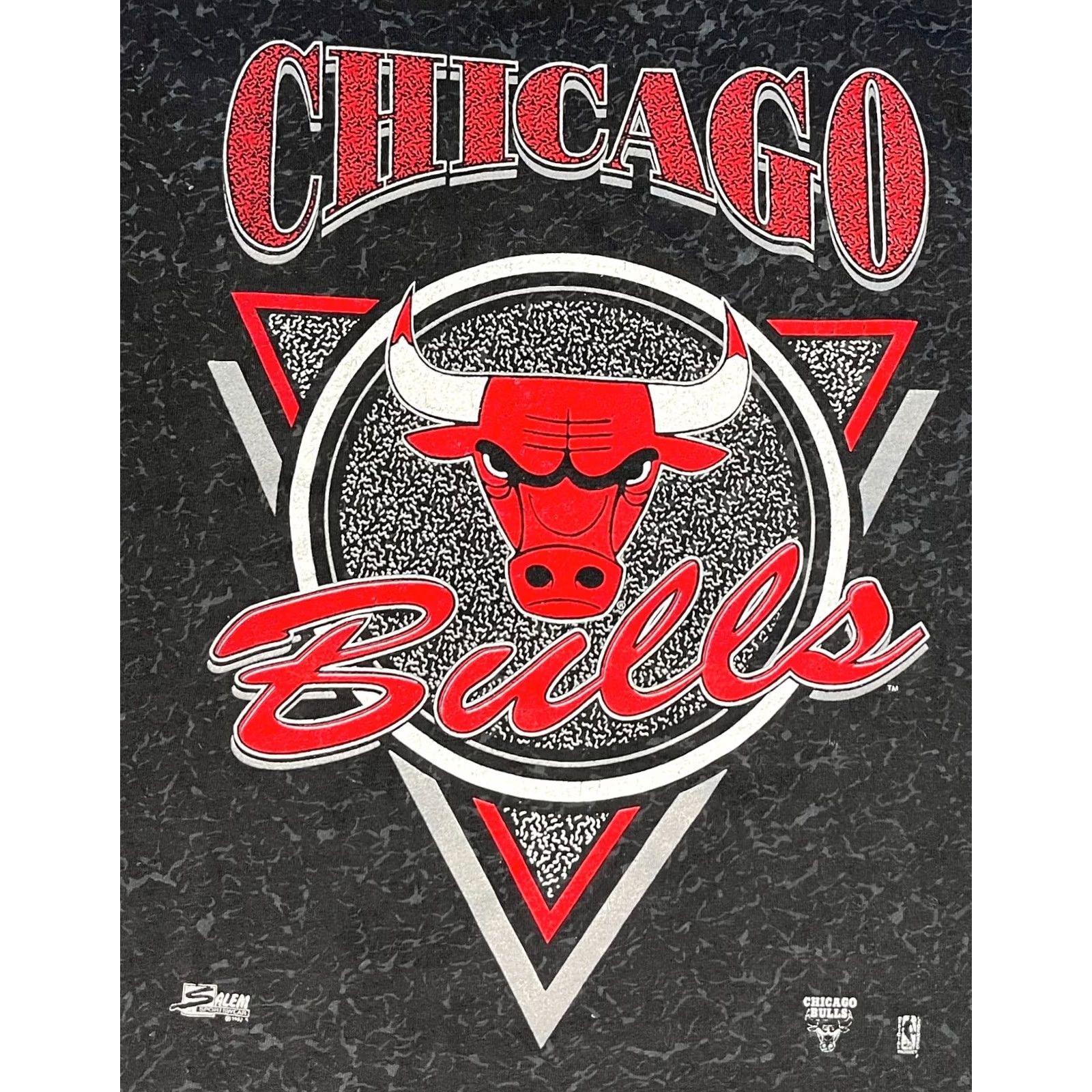 Salem Sportswear VINTAGE Chicago Bulls Salem Sportswear T-Shirt Marble Short Sleeve Men L Black 90s Basketball Shirt Size US L / EU 52-54 / 3 - 3 Thumbnail