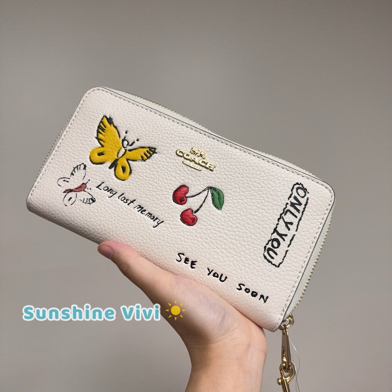 Coach NWT Coach Long Zip Around Wallet With Sketch Print CAX11 Size ONE SIZE - 1 Thumbnail