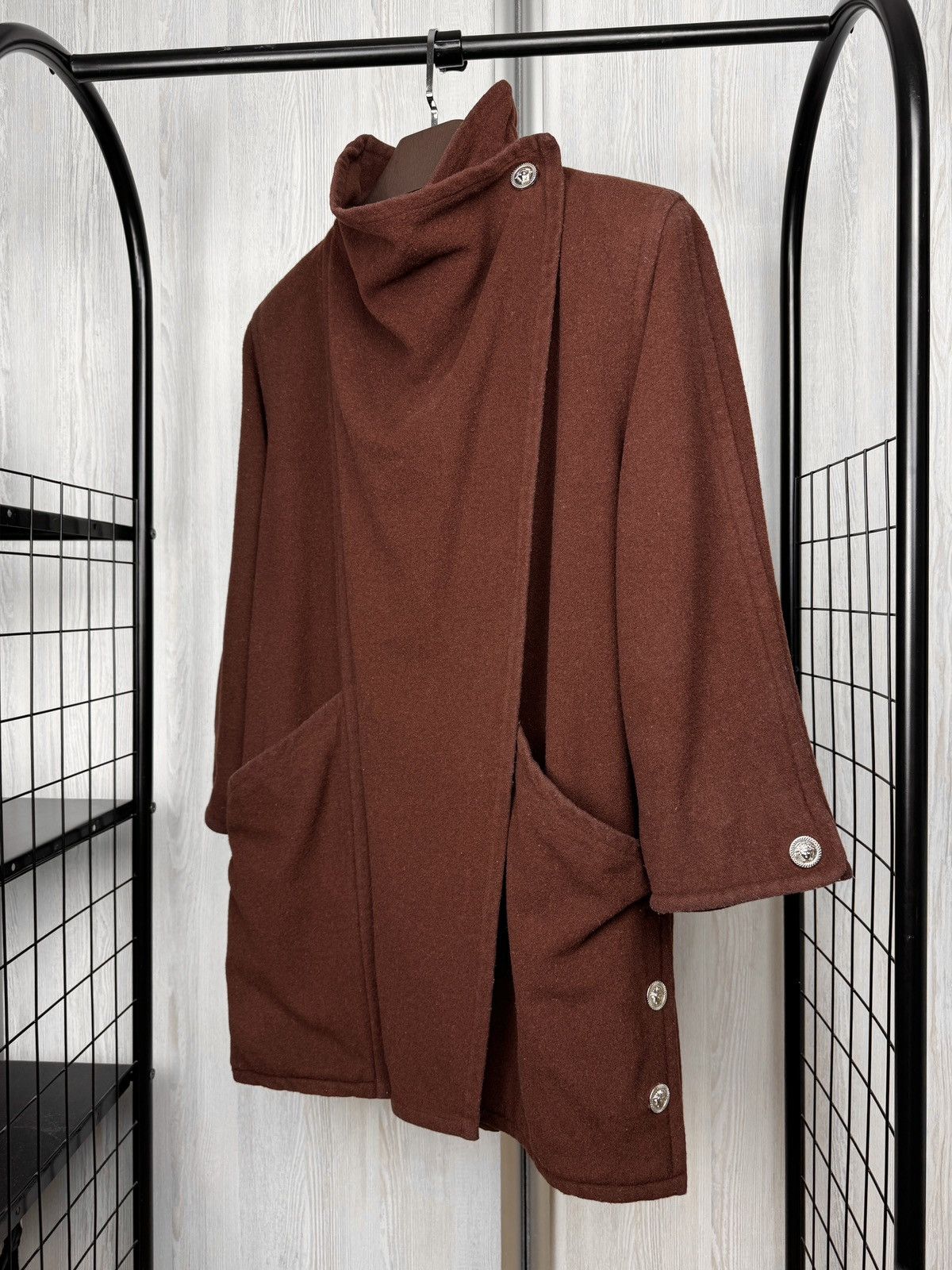Versace Gianni Versace vintage 90s asymmetrical oversized coat Size L / US 10 / IT 46 - 5 Thumbnail
