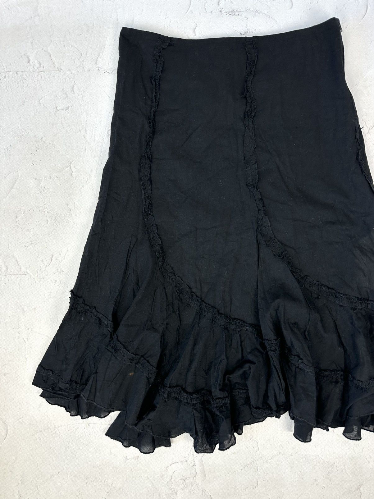 If Six Was Nine × Japanese Brand × Vintage Vintage Flared Black Skirt Size 27" / US 4 / IT 40 - 2 Thumbnail