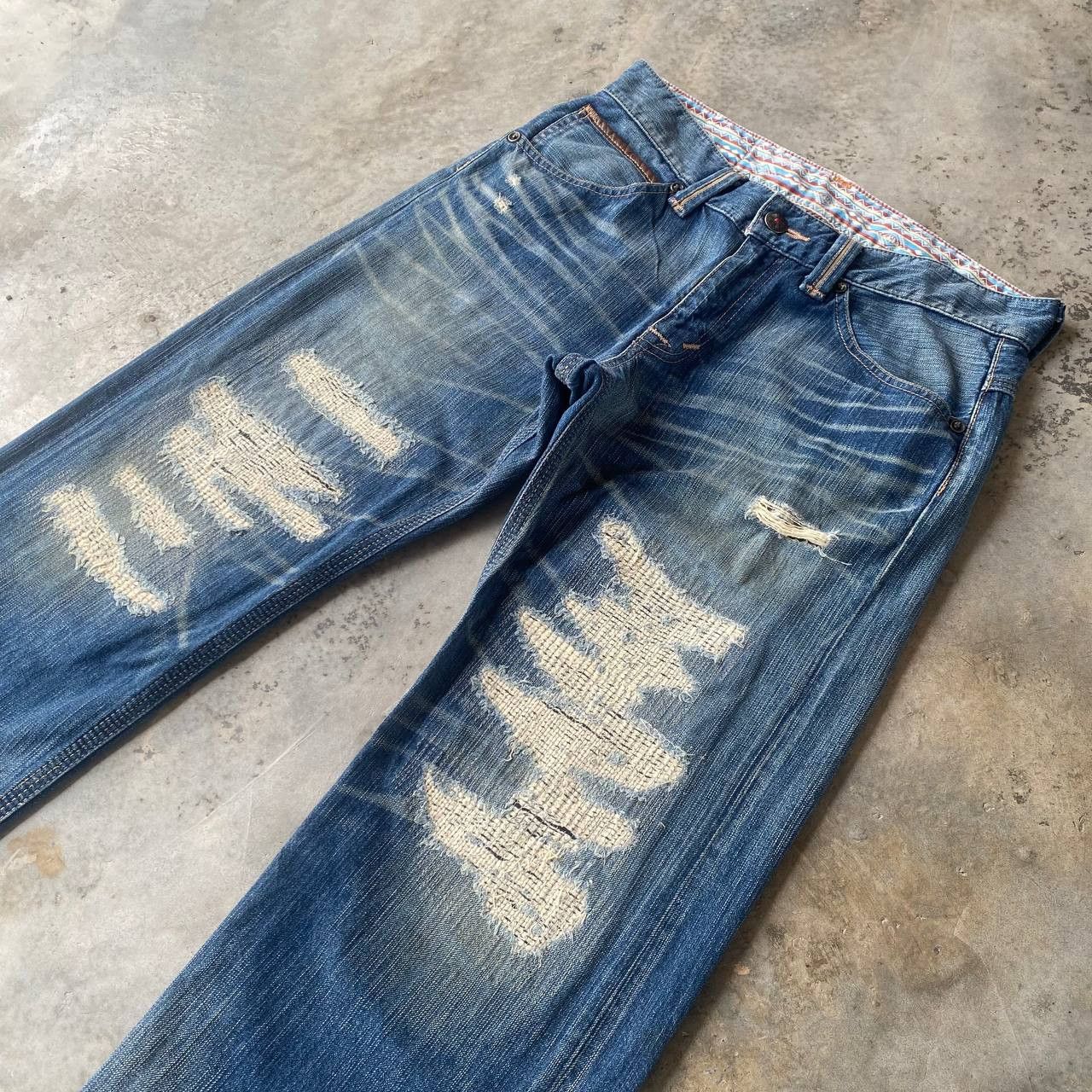 Edwin DISTRESSED CLAWMARKS EDWIN EXCLUSIVE VINTAGE DENIM Size US 33 - 8 Thumbnail