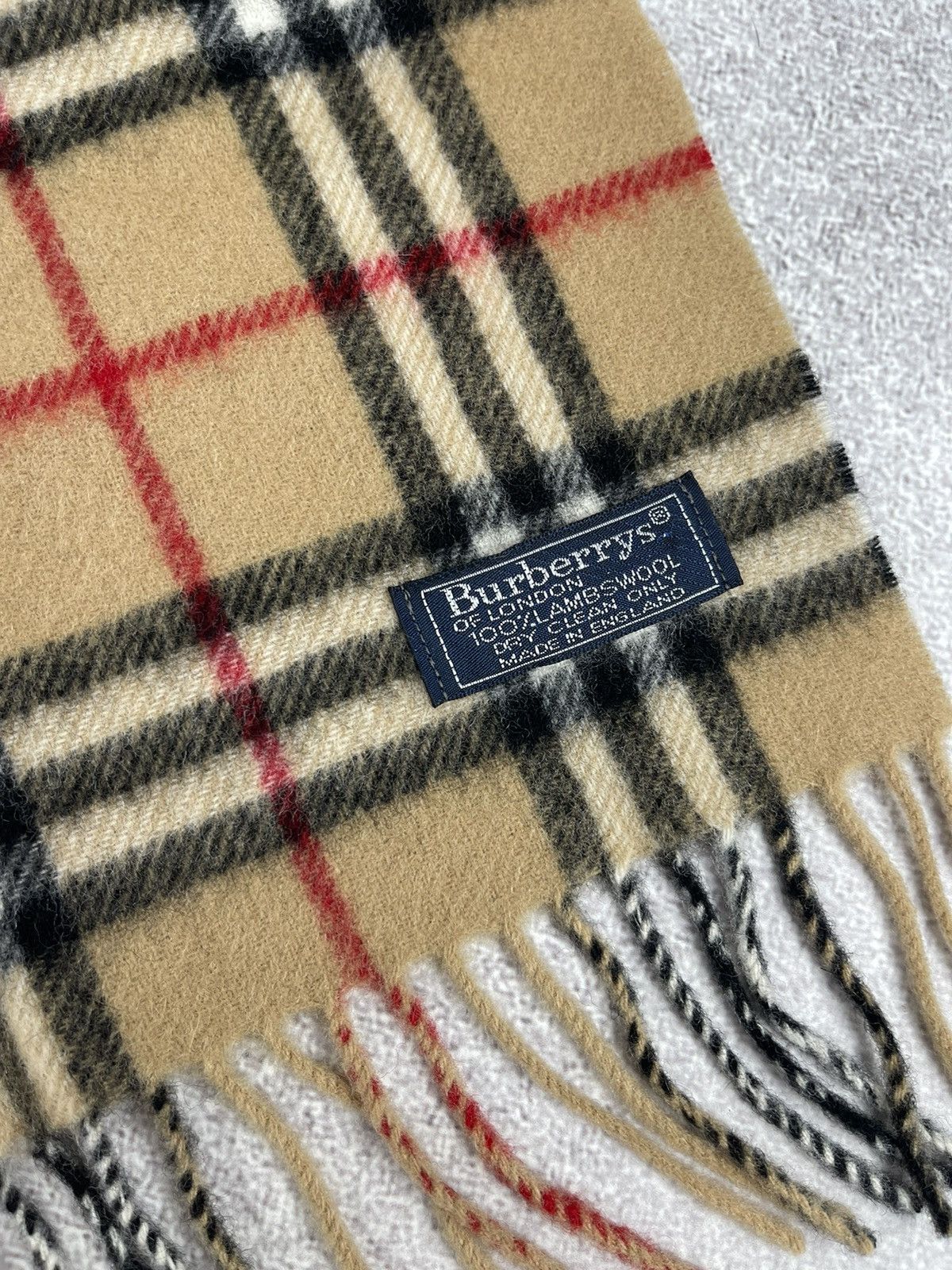 Burberry × Vintage Vintage Burberry Lambswool Scarf Muffler Novacheck Size ONE SIZE - 4 Thumbnail
