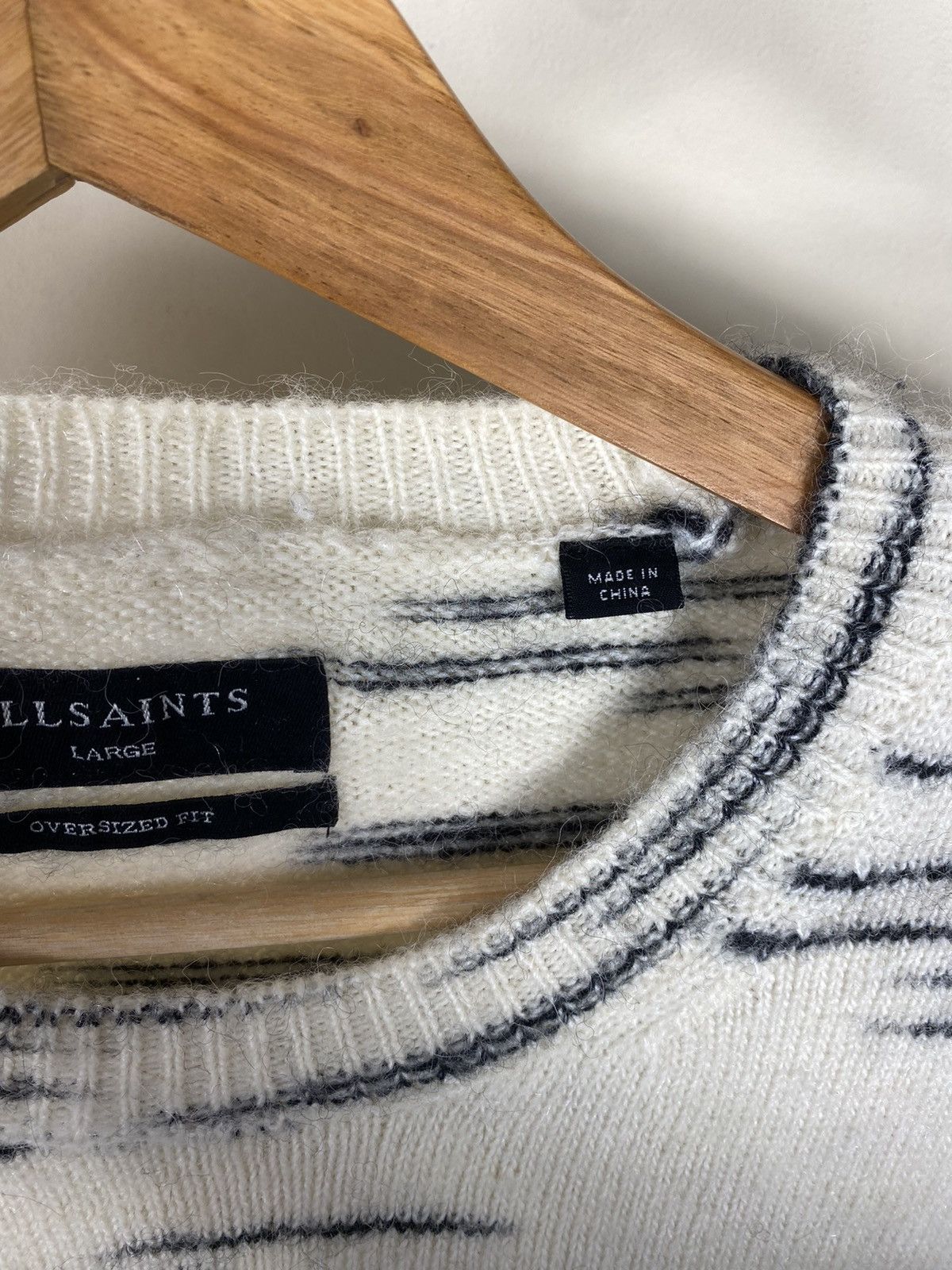 Allsaints All Saints Flux Crew Jumper Alpaca Wool Sweater Size US XL / EU 56 / 4 - 5 Thumbnail