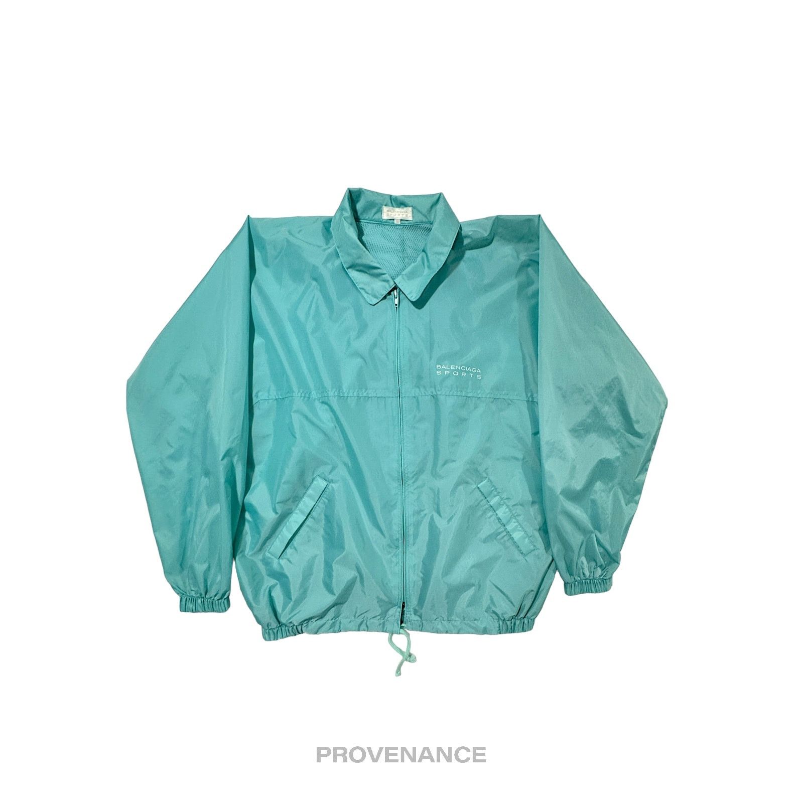 Balenciaga 🔴 Balenciaga Sport Windbreaker Jacket - Teal Size L / US 10 / IT 46 - 3 Thumbnail