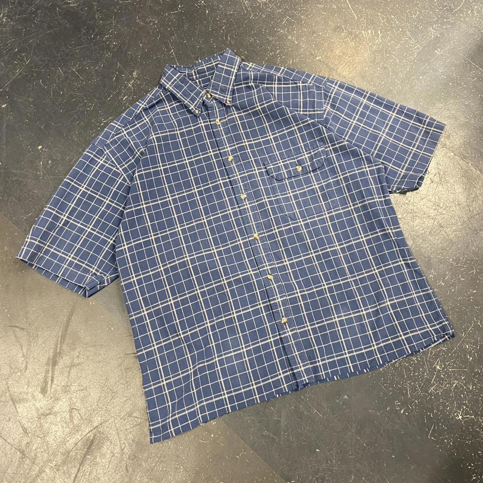 Vintage Vintage Cropped Fridays Blue Plaid Button Up Size US M / EU 48-50 / 2 - 2 Thumbnail