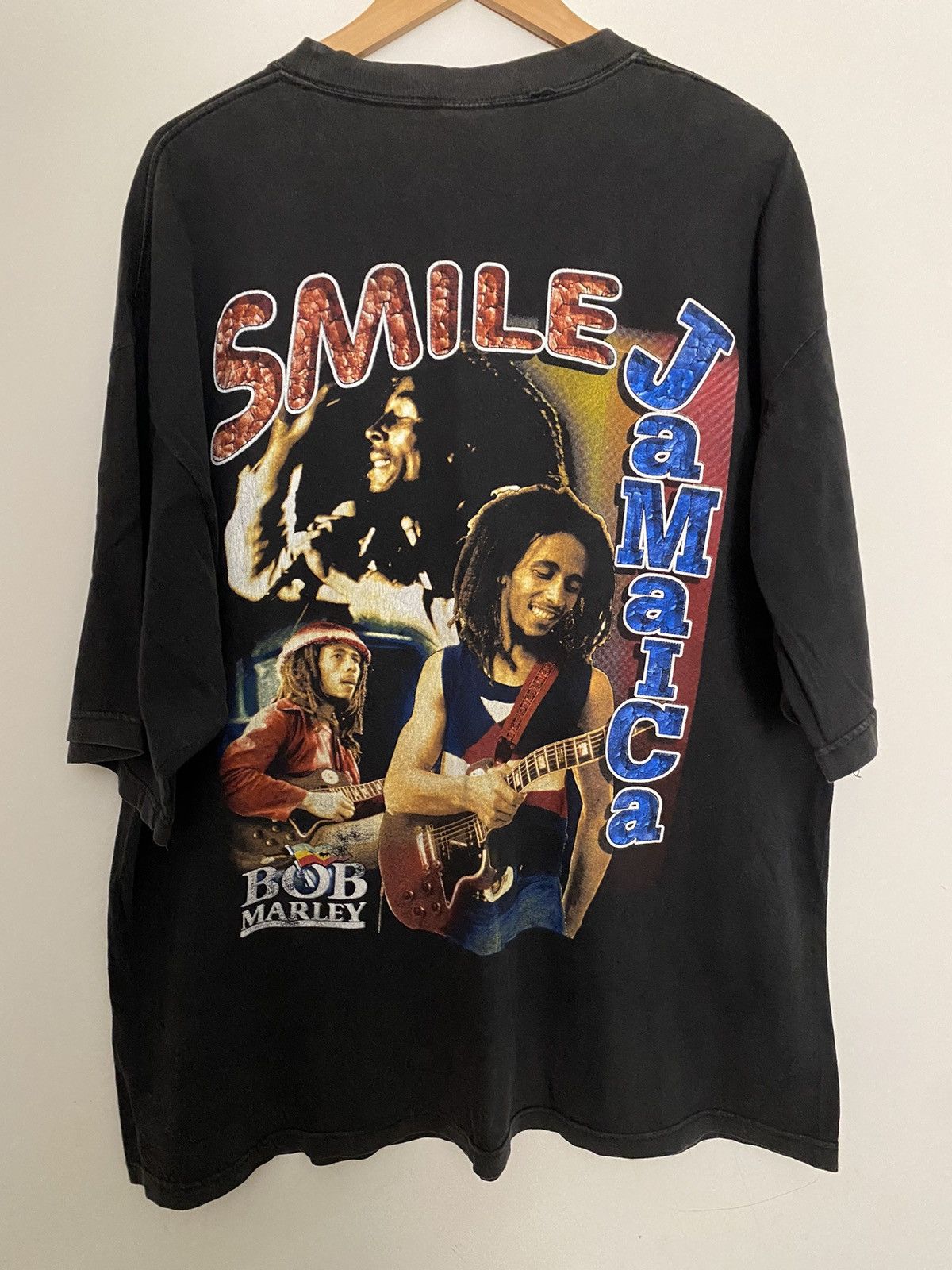 Vintage Vintage Bob Marley smile Jamaica rap tee shirt Size US XXL / EU 58 / 5 - 2 Thumbnail