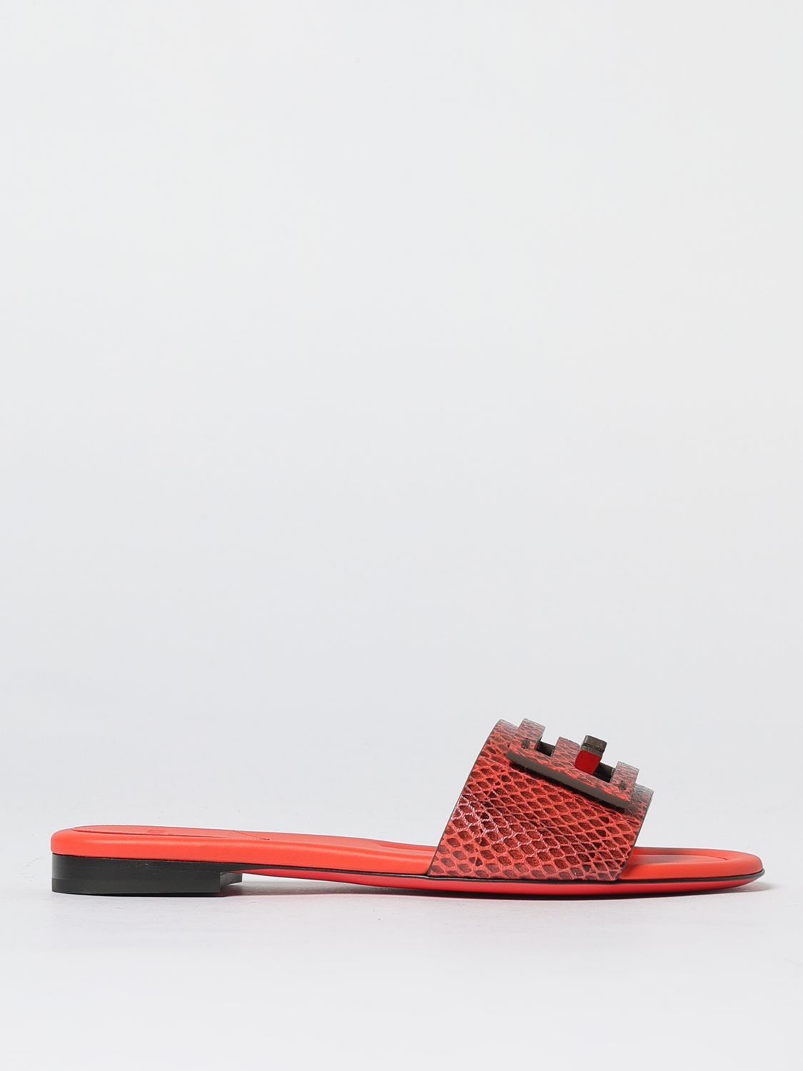 Fendi Fendi Flat Sandals Woman Red Size US 8 / IT 38 - 1 Thumbnail