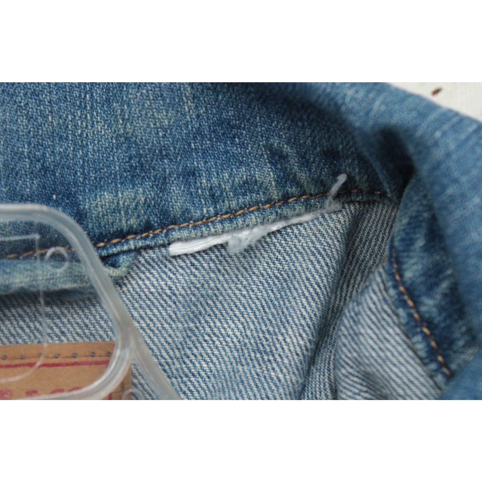Levi's Levi’s Jean Trucker Jacket Women Medium Blue Denim Faded Distressed Levi Strauss Size 32" / US 10 / IT 46 - 6 Thumbnail