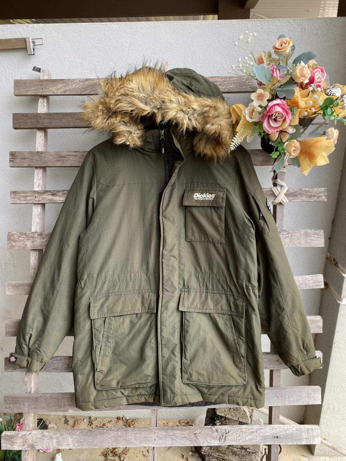 🔥 Sunfaded 🔥 Dickies Puffer Parkas Hoodie Jacket