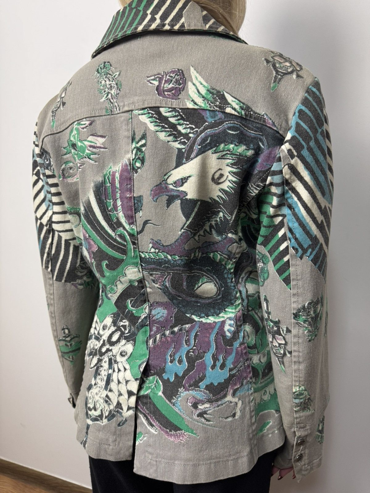 Just Cavalli Vintage Just Cavali By Roberto Eagle Snake Cavali Blazer Size M / US 6-8 / IT 42-44 - 19 Thumbnail