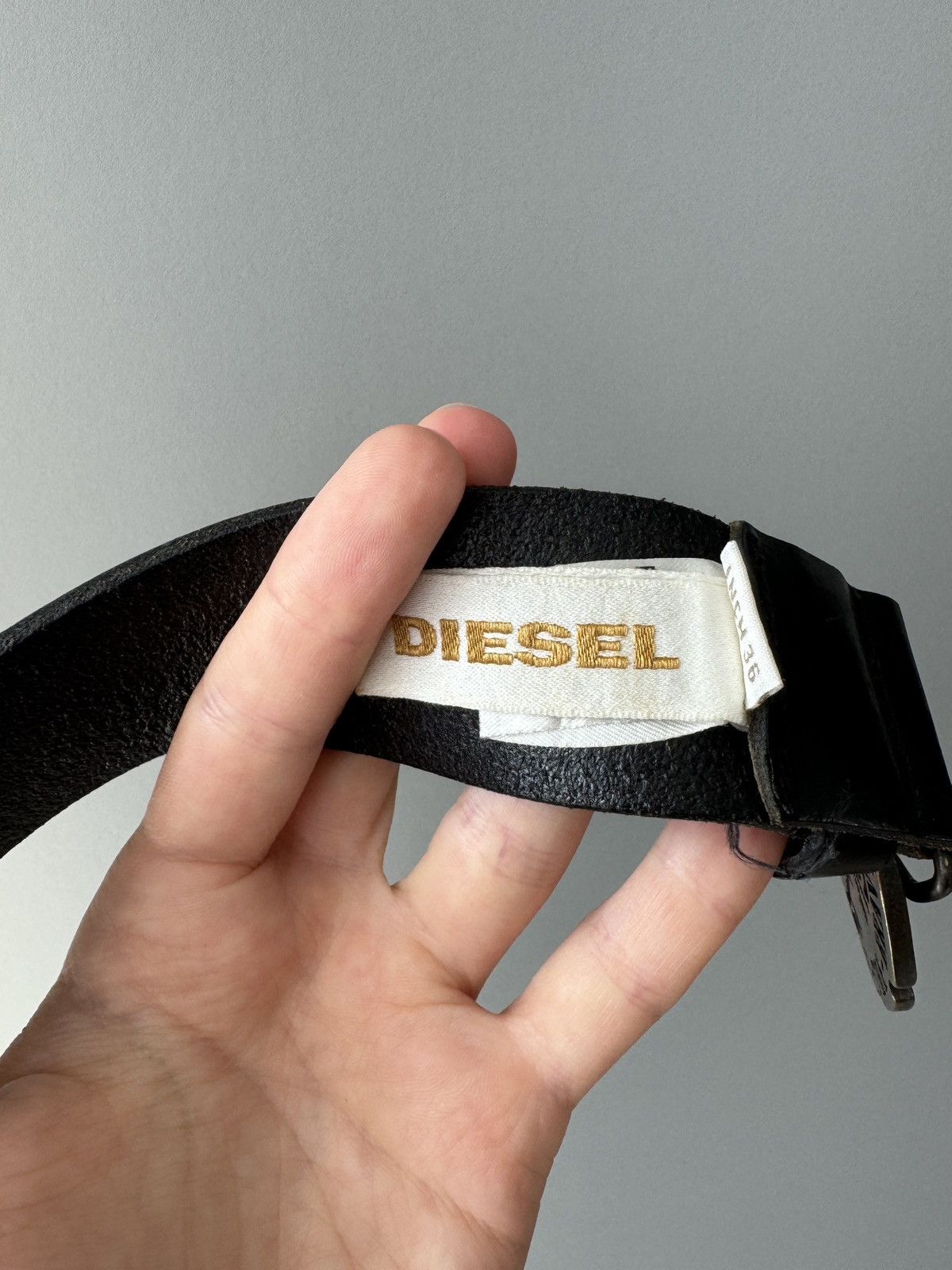 Diesel Vintage Diesel Leather Big Logo Punk Metal y2k belt Size ONE SIZE - 5 Thumbnail