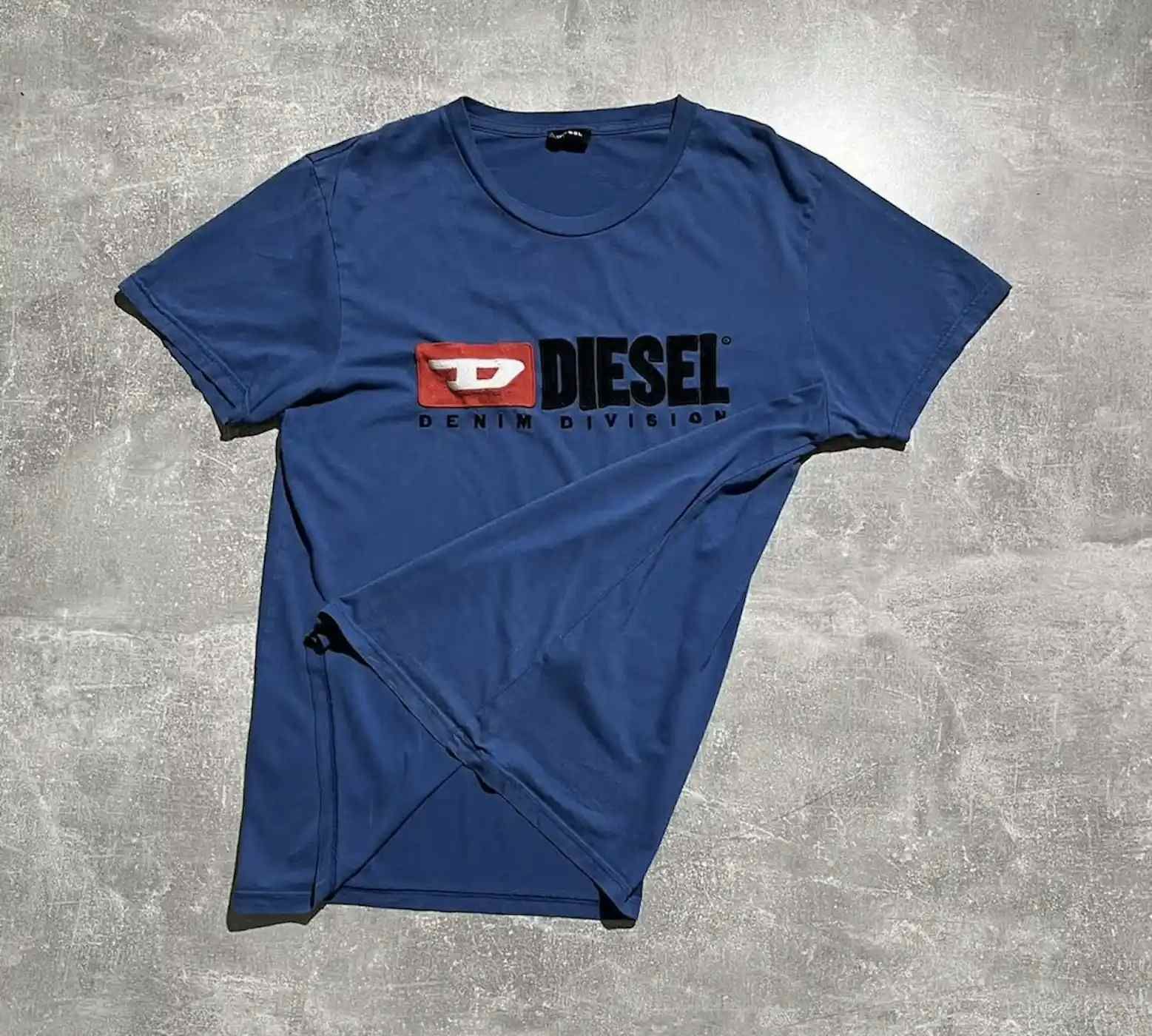 Pre-owned Diesel X Vintage Diesel Tee Shirt Oversized Big Logo Y2k Style In Blue