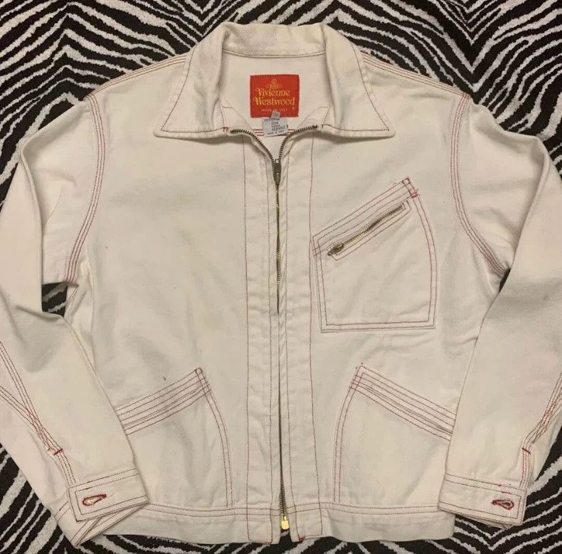 Vivienne Westwood Vivienne Westwood White Denim Jacket - dmc Size US M / EU 48-50 / 2 - 1 Thumbnail