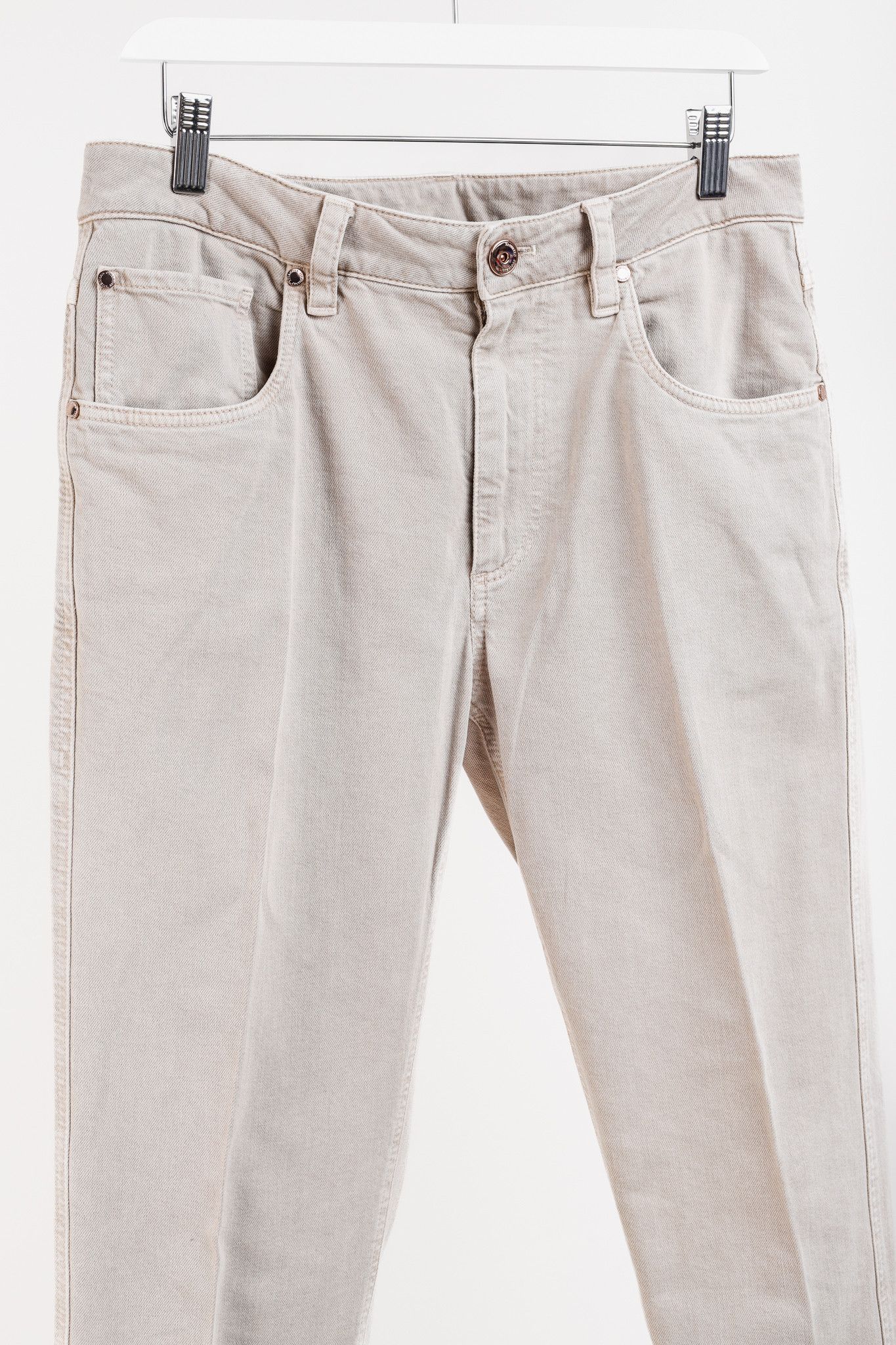 Brunello Cucinelli Brunello Cucinelli AW23 Monili-Bead Straight Leg Jeans Size 28" / US 6 / IT 42 - 3 Thumbnail