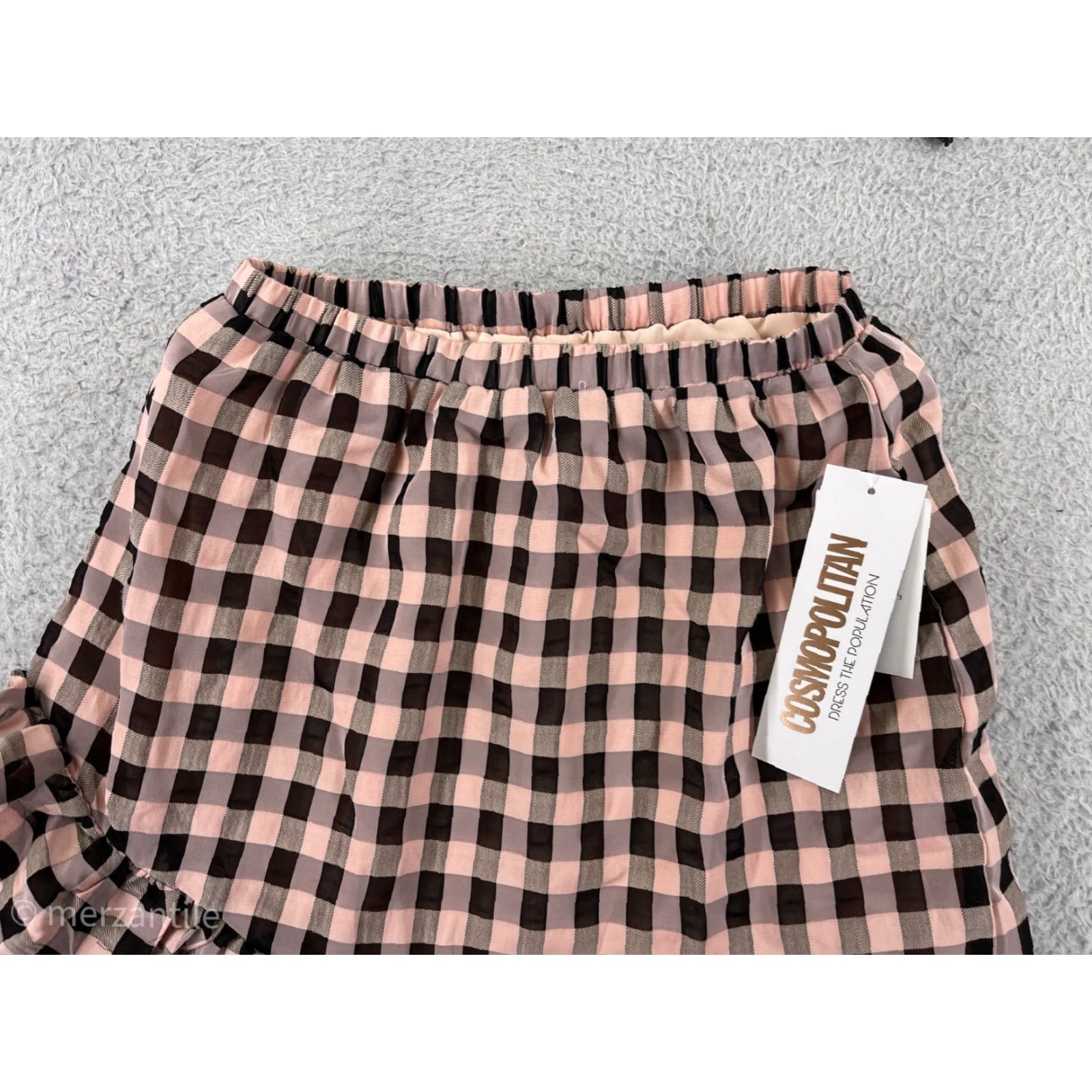 Dress the Population Dress The Population Skirt Womens XS Pink Plaid Polyester Knit Short Pleated Casual Travel Vintage No Size 26" / US 2 / IT 38 - 6 Thumbnail