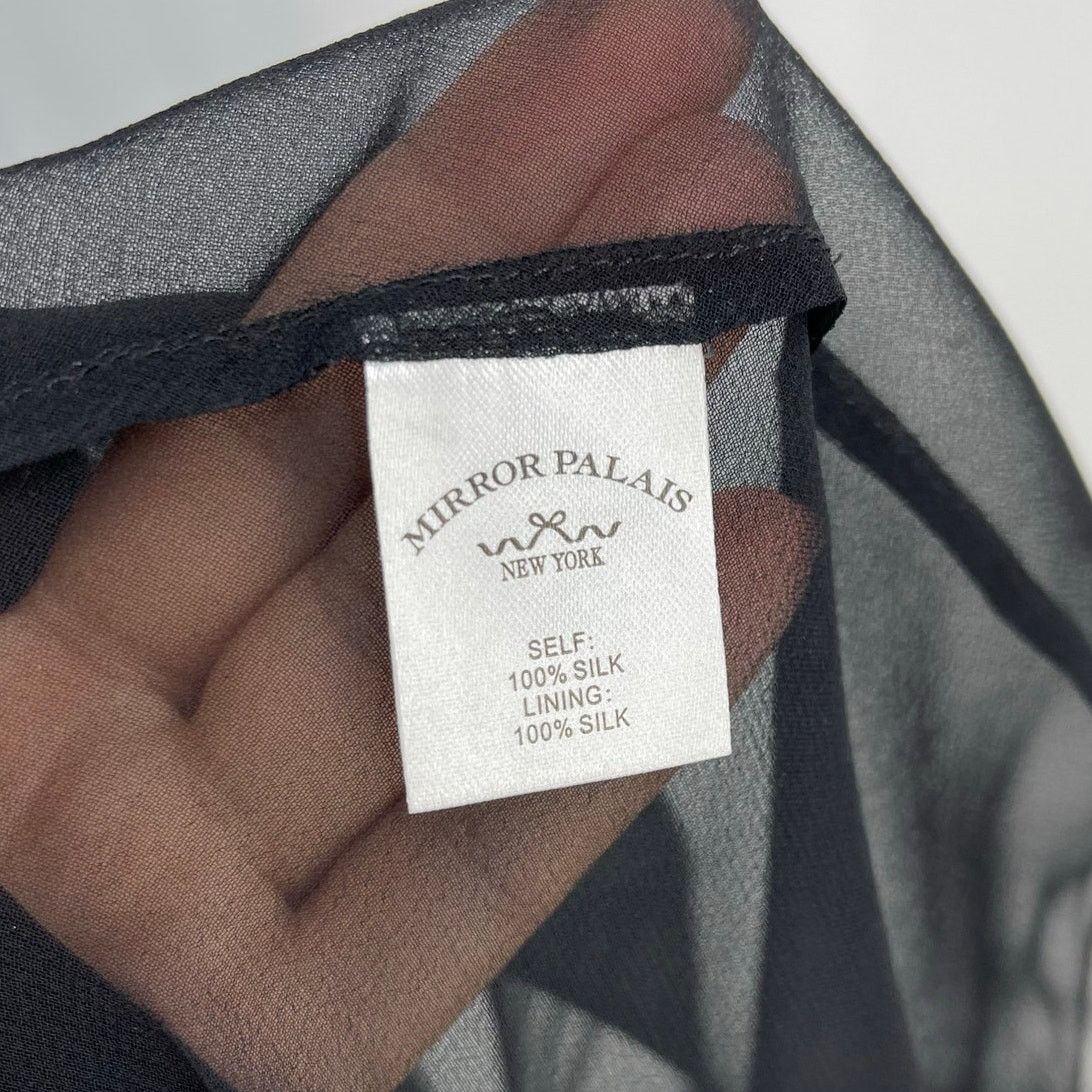 Mirror Palais Mirror Palais | NWT Bow Wrap Dress in Noir Black Silk XS Size XS / US 0-2 / IT 36-38 - 15 Thumbnail