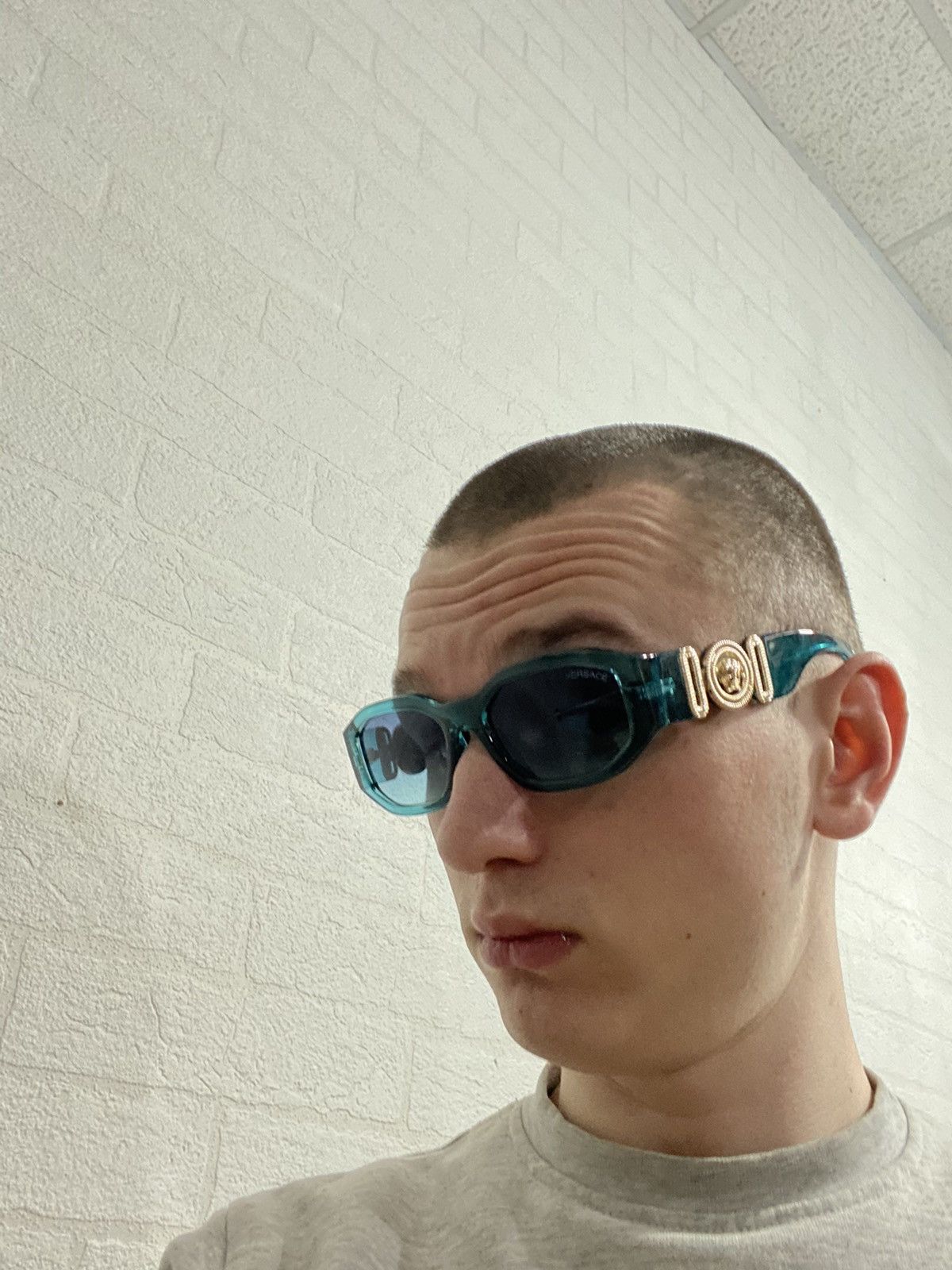 RARE VINTAGE Y2K Versace Sunglasses Versace × Vintage Rare Versace frameless gold Y2K vintage  main image 3