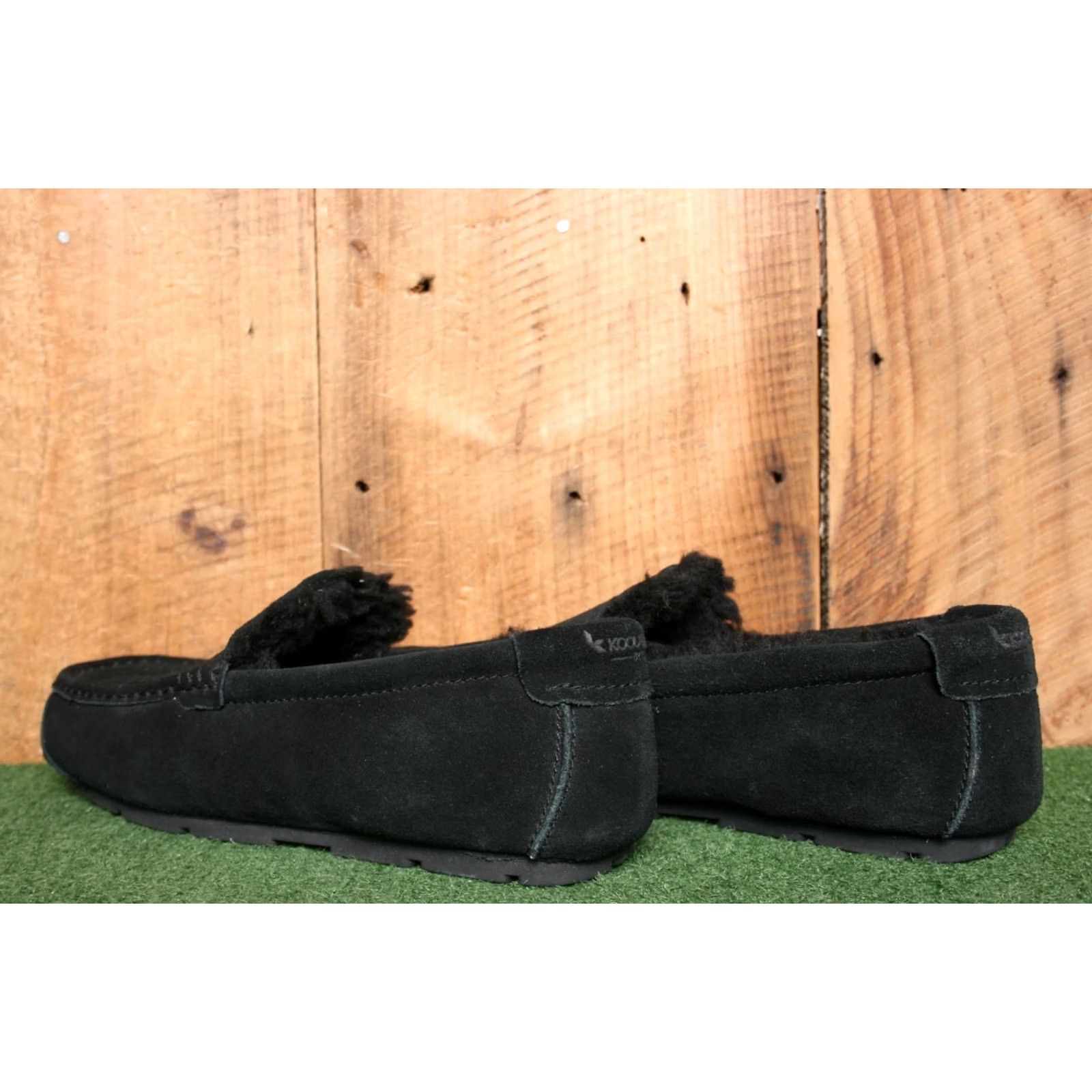 Ugg Koolaburra by UGG Tipton Slippers Moccasin Slipper Suede Faux Fur Lined Black Men Sz 13 US 13 MU 1105893 Size ONE SIZE - 3 Thumbnail