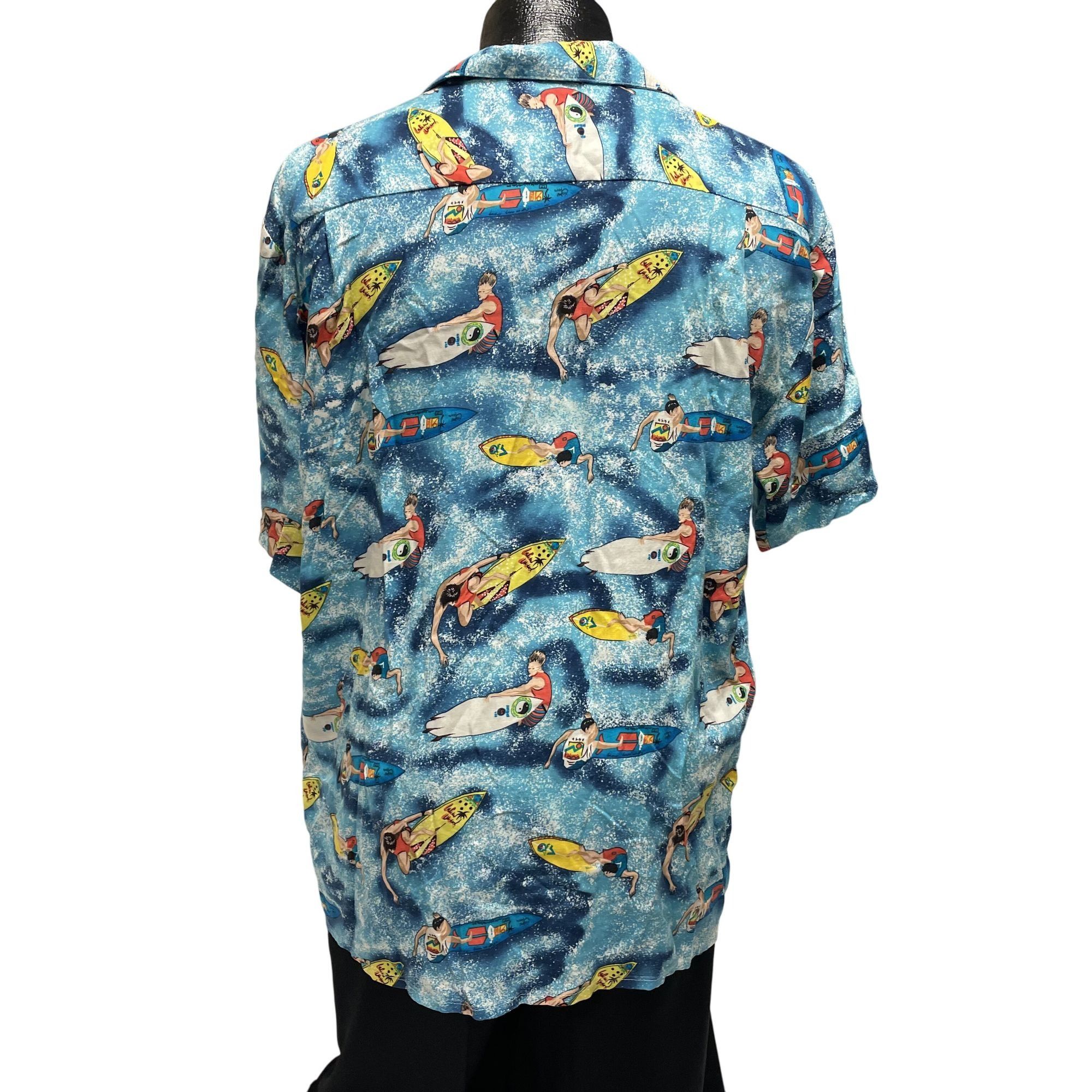 Ocean Current Vtg Ocean Current Blue HAWAIIAN TROPICAL Surfer Shirt Size US M / EU 48-50 / 2 - 4 Thumbnail
